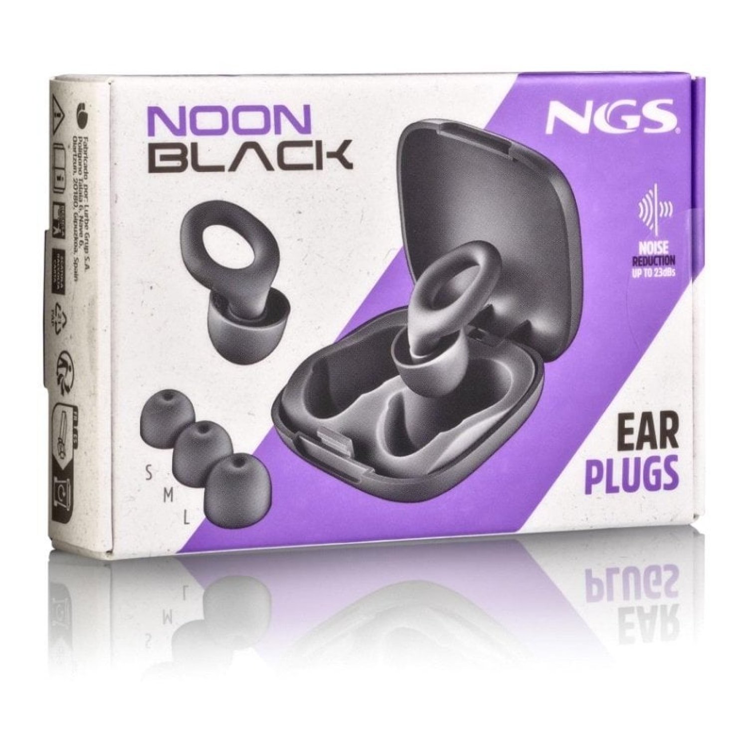 Tapones de oído NGS Noon/ S-M-L/ Negros