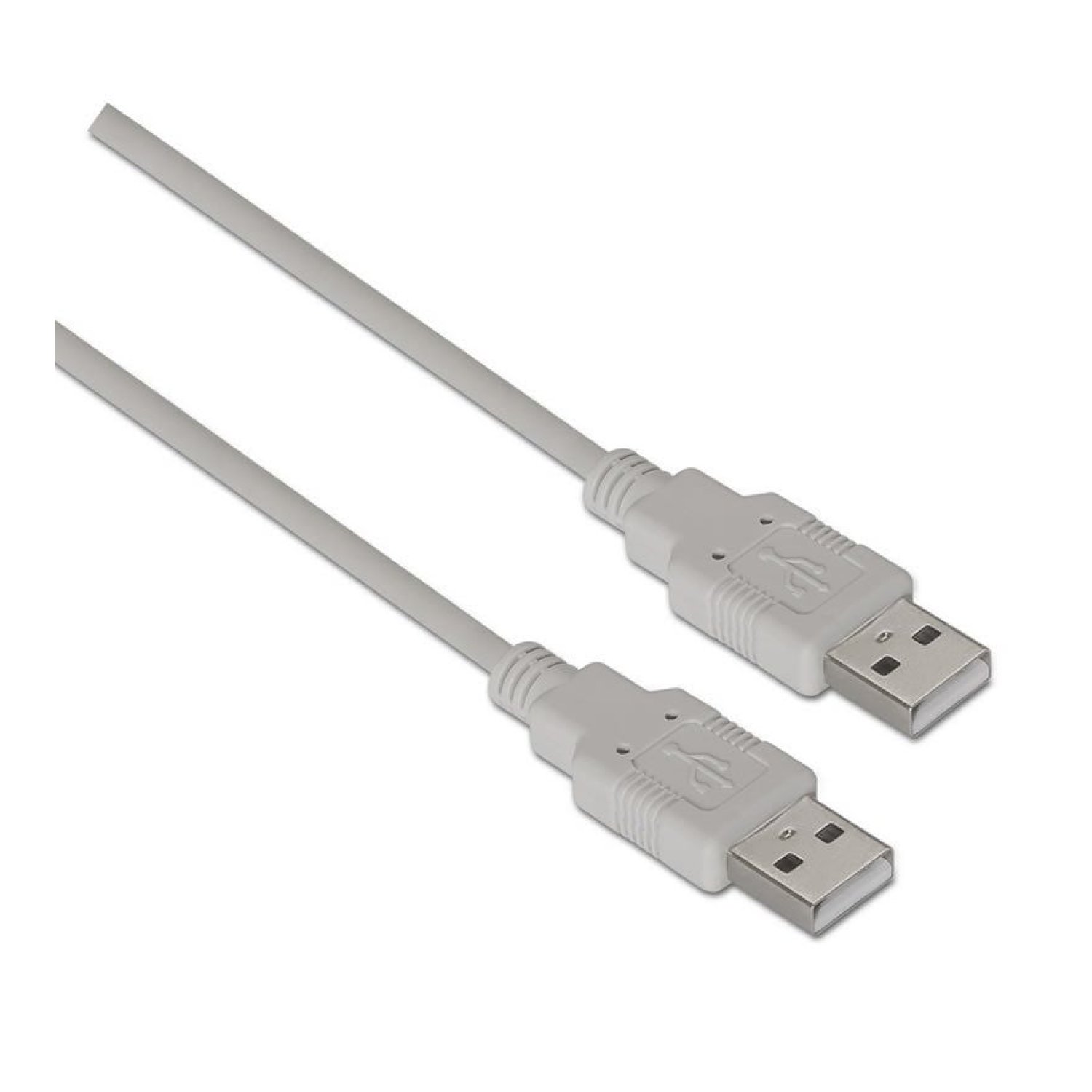 Cable USB 2.0  Aisens A101-0021/ USB Macho - USB Macho/ 1m/ Beige