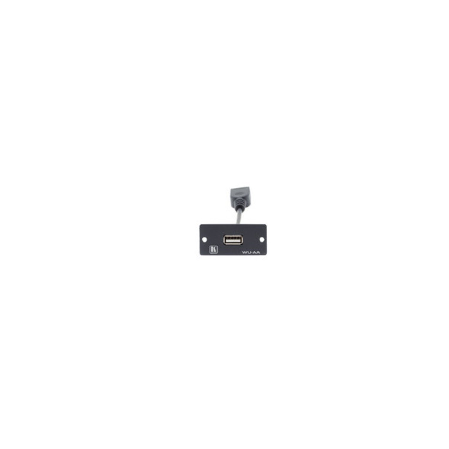 Kramer Electronics Wall Plate Insert - USB (A/A) caja de tomacorriente Negro