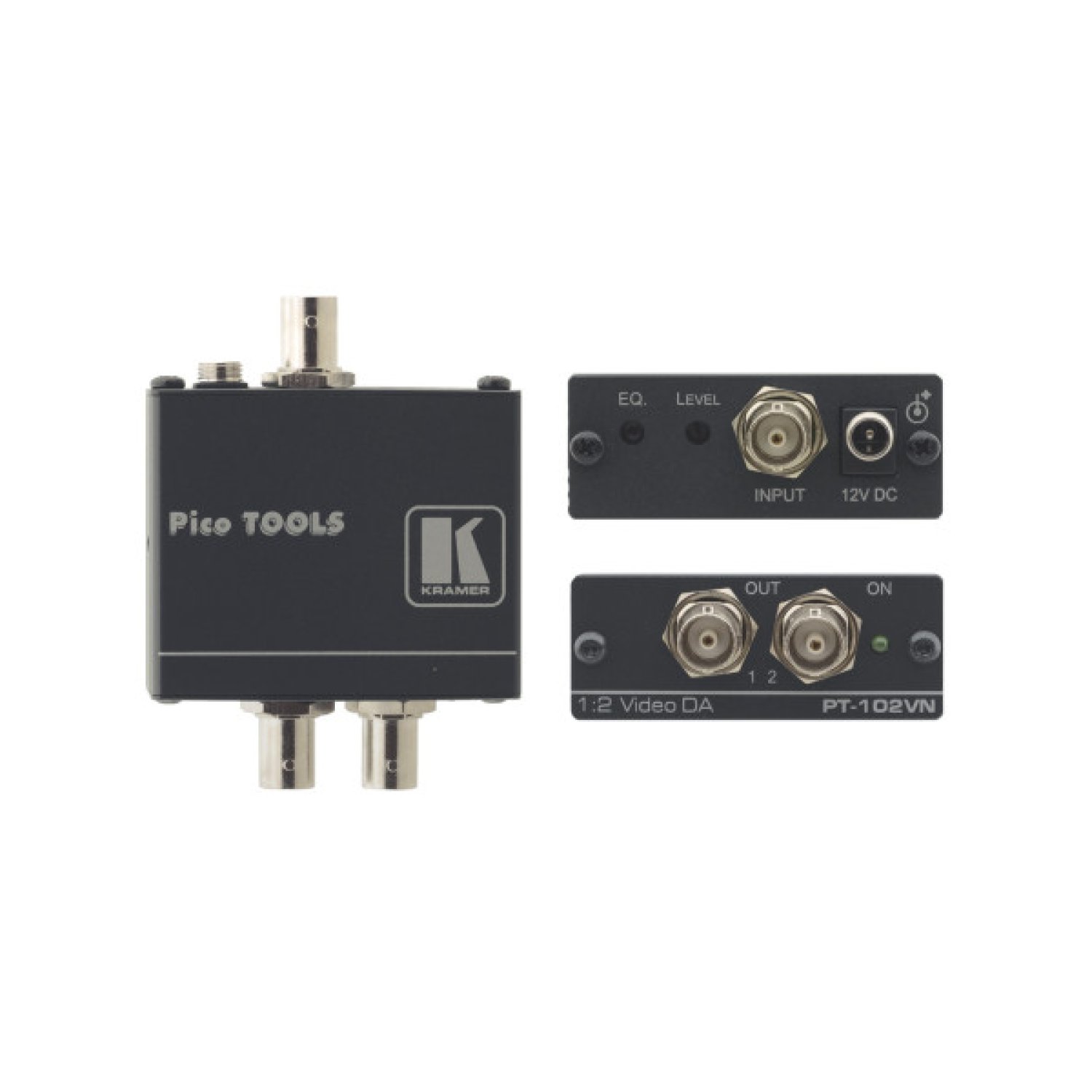Kramer Electronics PT-102VN amplificador de línea de video 430 MHz Negro