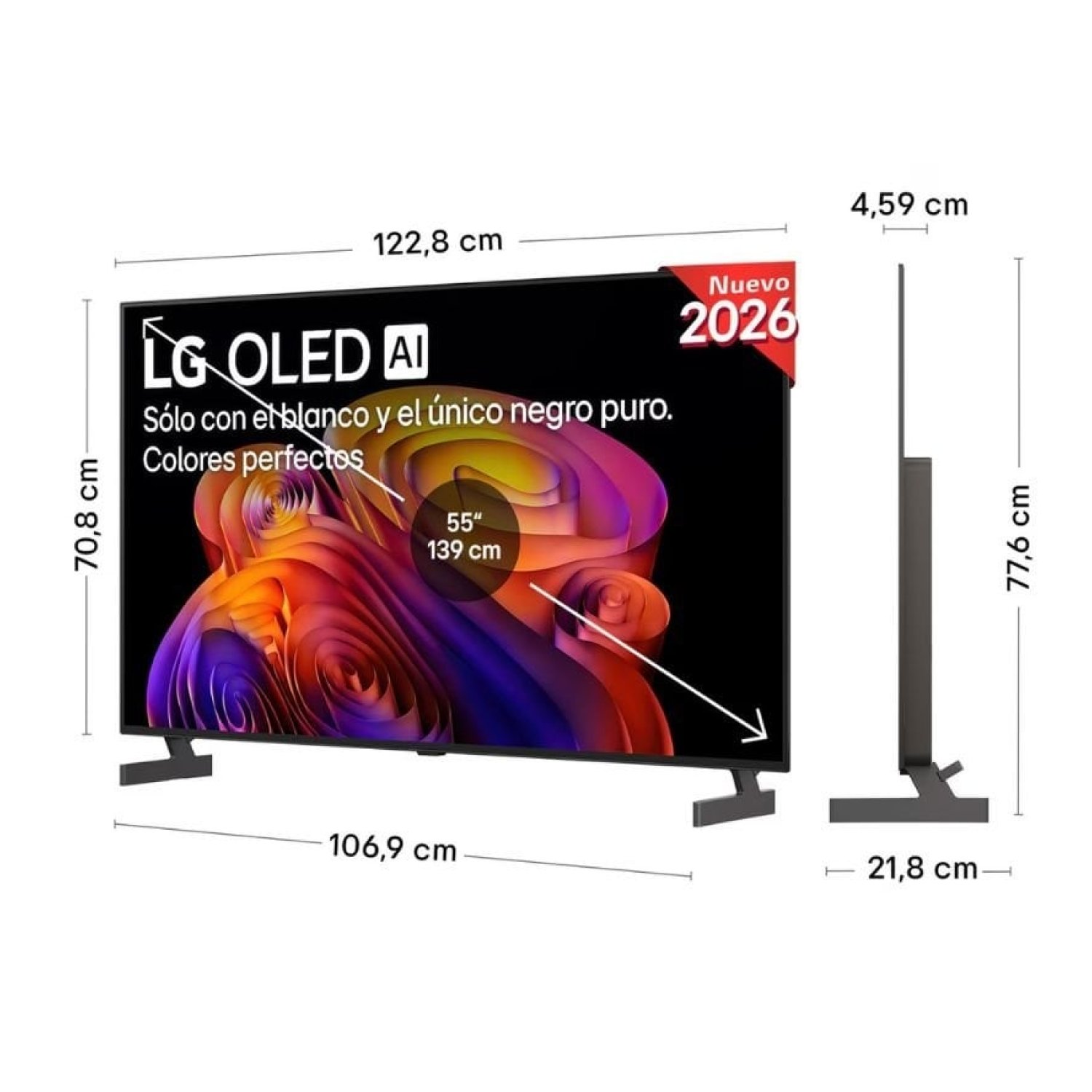 Televisor LG OLED AI B6 OLED55B6ELC 55"/ Ultra HD 4K/ Smart TV/ WiFi
