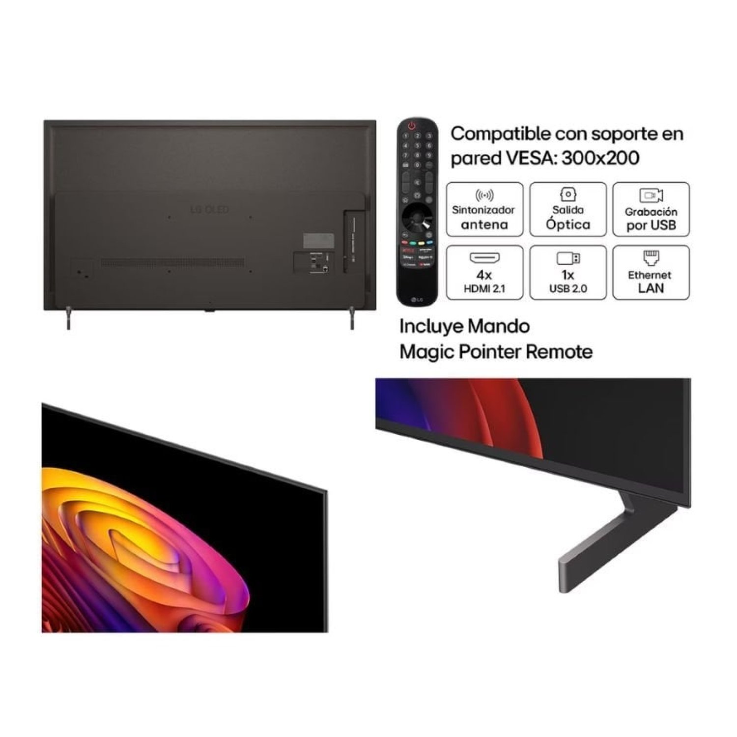 Televisor LG OLED AI B6 OLED55B6ELC 55"/ Ultra HD 4K/ Smart TV/ WiFi