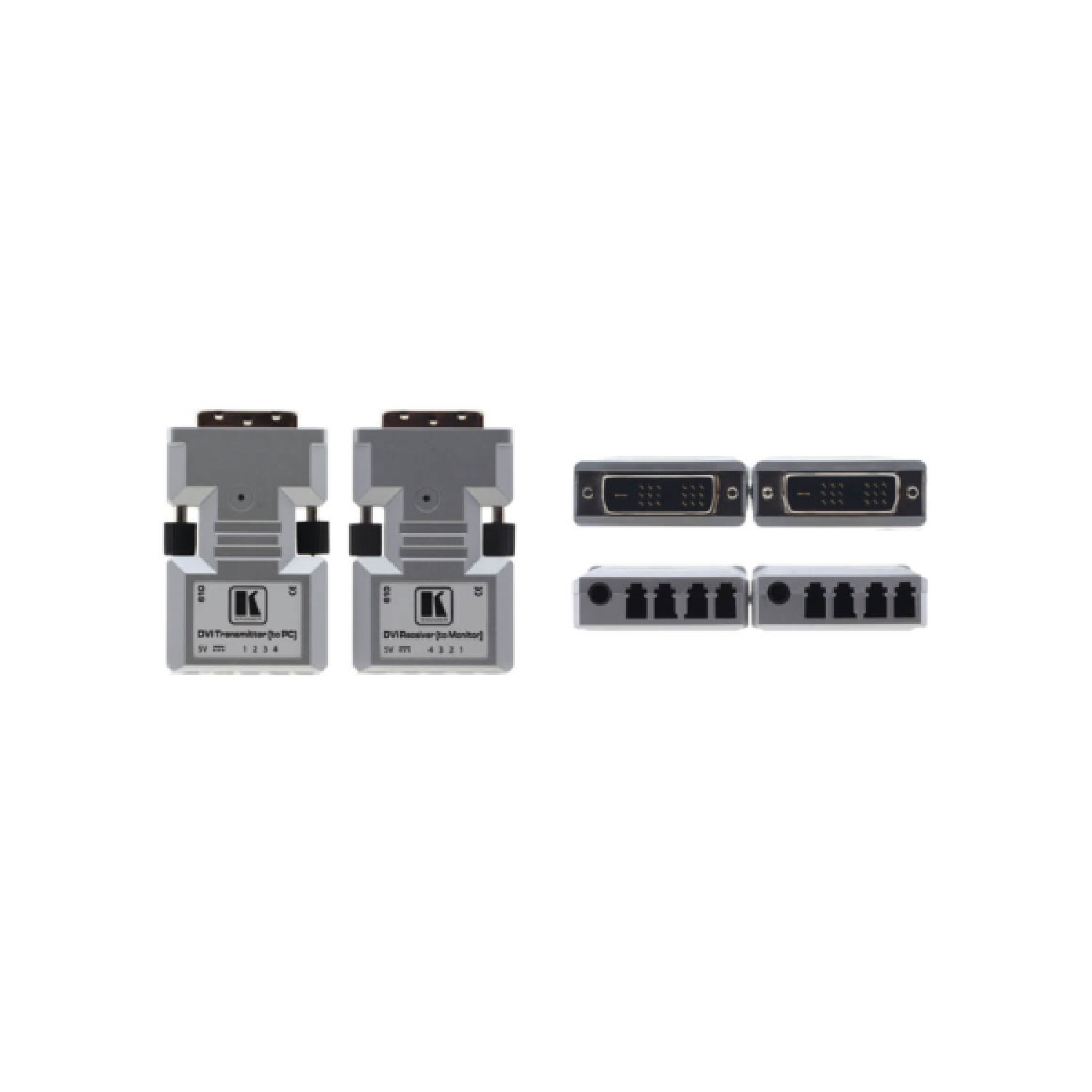 Kramer Electronics 610R/T(SET)/EU Transmisor y receptor de señales AV Metálico