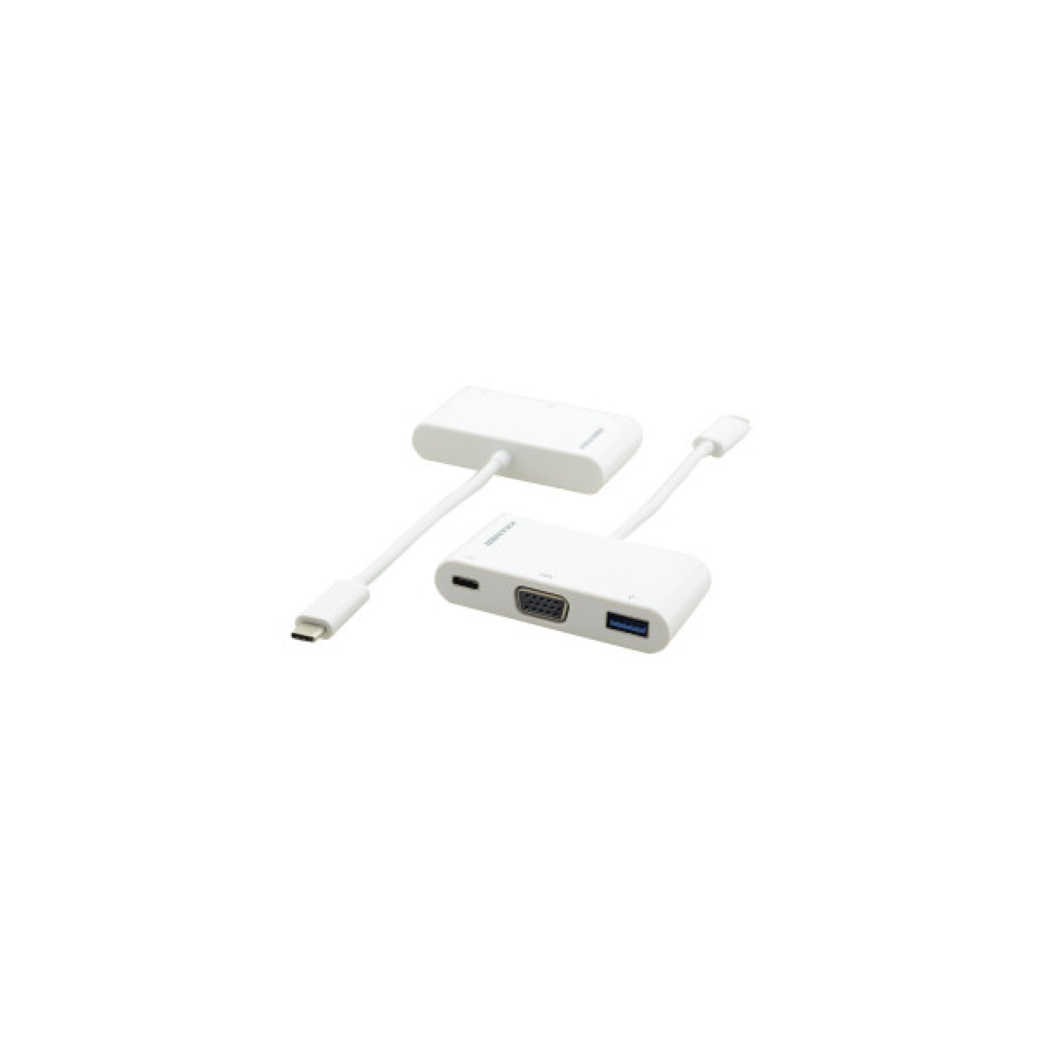 Kramer Electronics ADC-U31C/M1 adaptador de cable de vídeo 0,17 m USB Tipo C USB Type-C + USB Type-A + VGA (D-Sub) Blanco