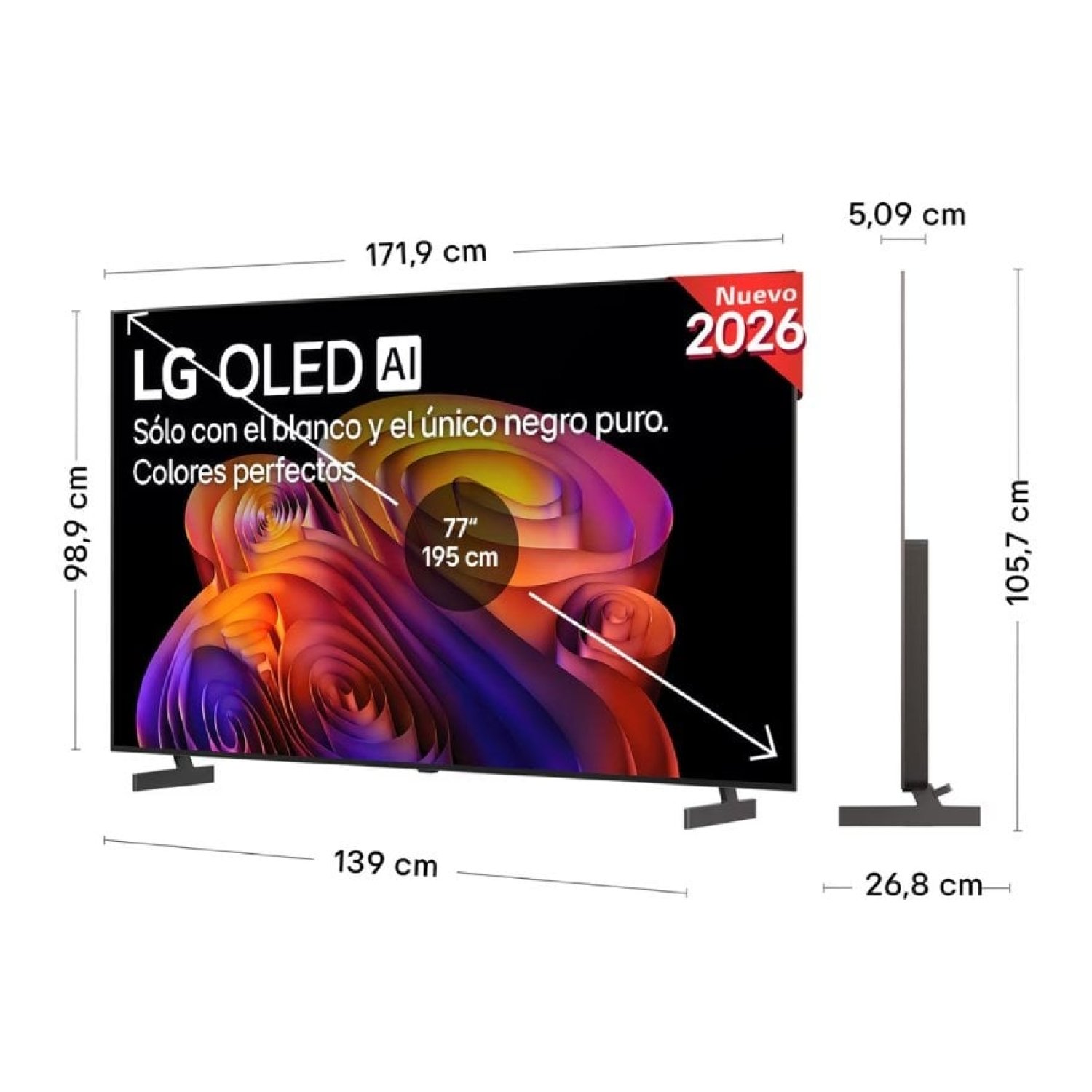 Televisor LG OLED AI B6 OLED77B6ELC 77"/ Ultra HD 4K/ Smart TV/ WiFi