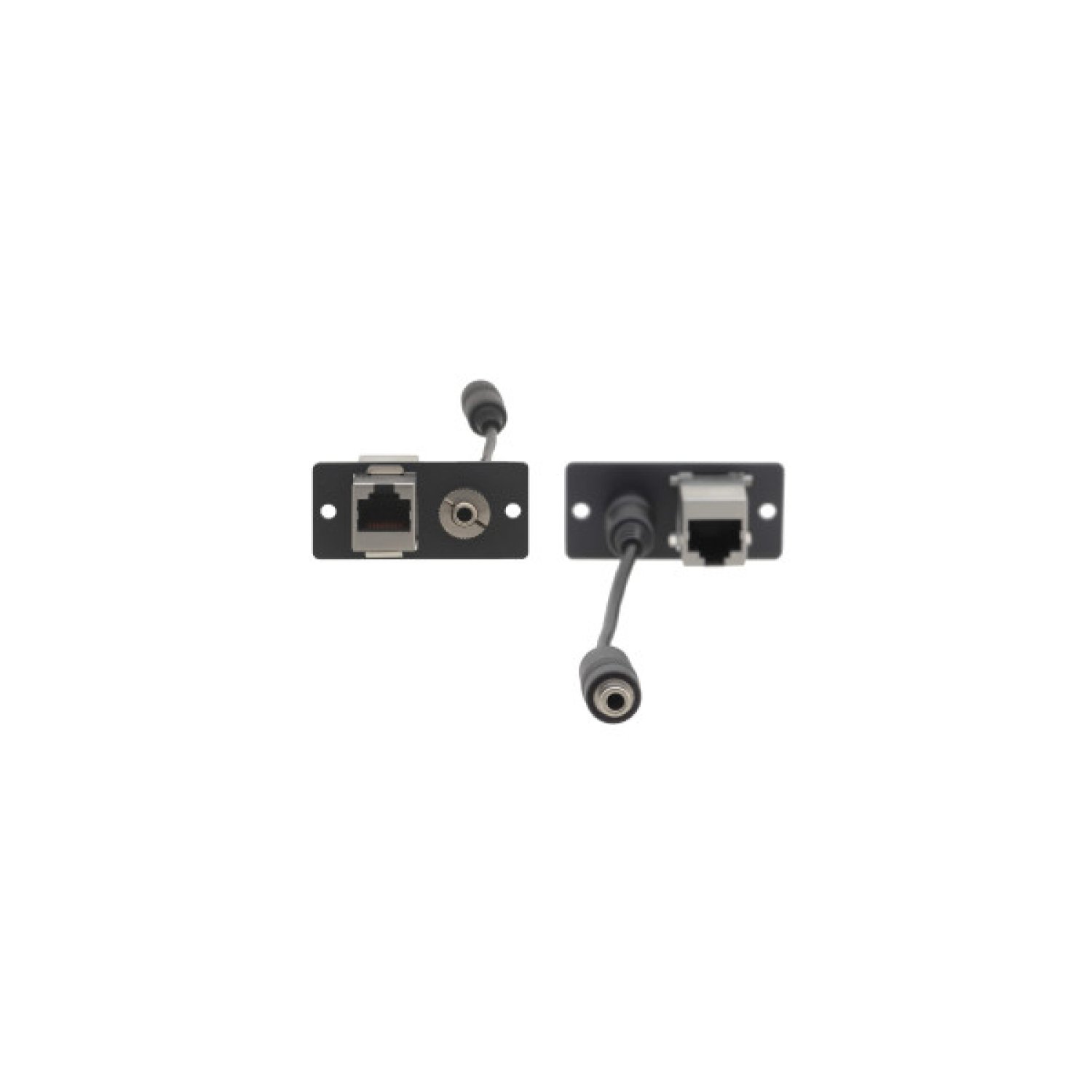(CONSULTAR STOCK) KRAMER ROOM CONNECTIVITY CONNECT - ROOM CONNECTIVITY WALL PLATE INSERT - 3.5MM & RJ-45-MODEL (WA-45(W)) (85-001599)
