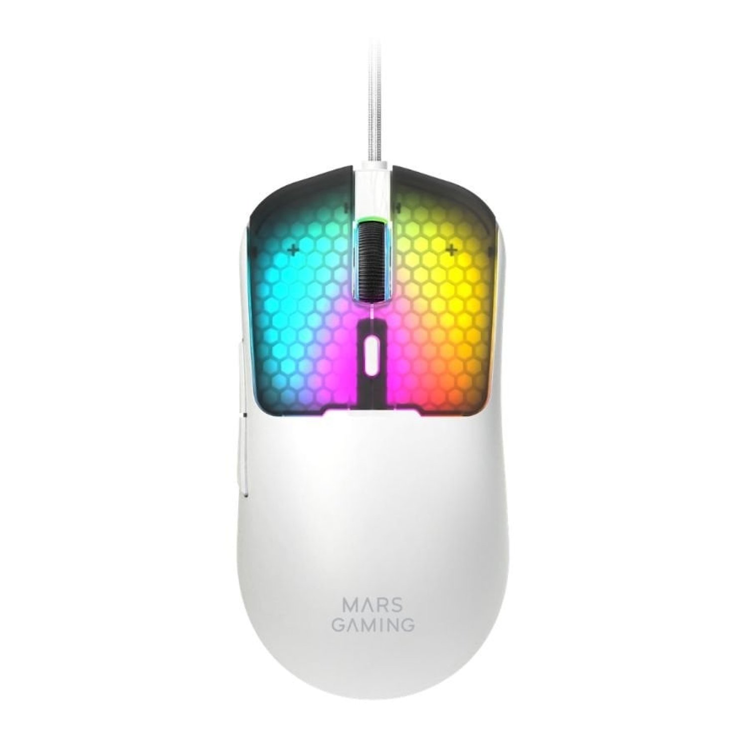 Ratón Gaming Mars Gaming MM-Viper/ Hasta 12800 DPI/ Blanco