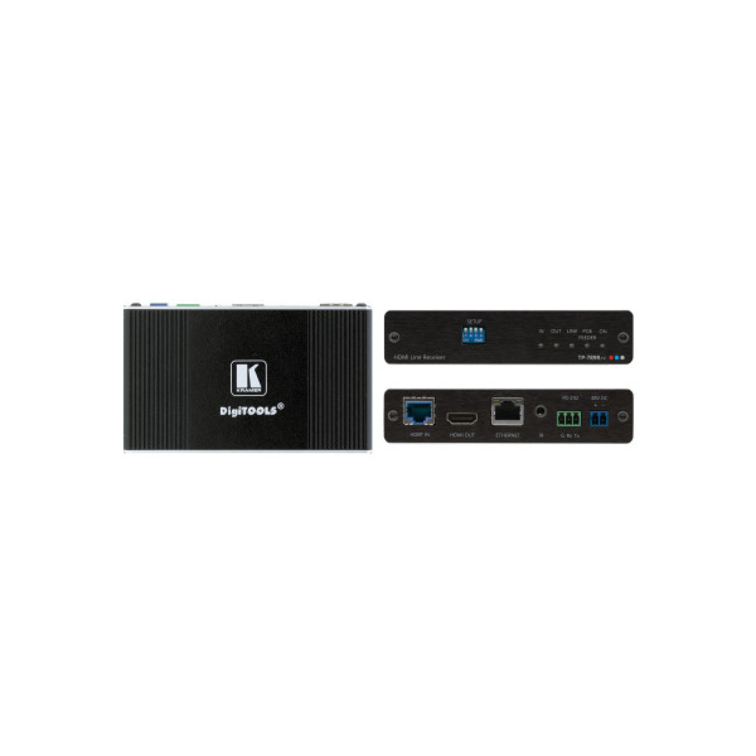 Kramer Electronics TP-789RXR extensor audio/video Receptor AV Negro