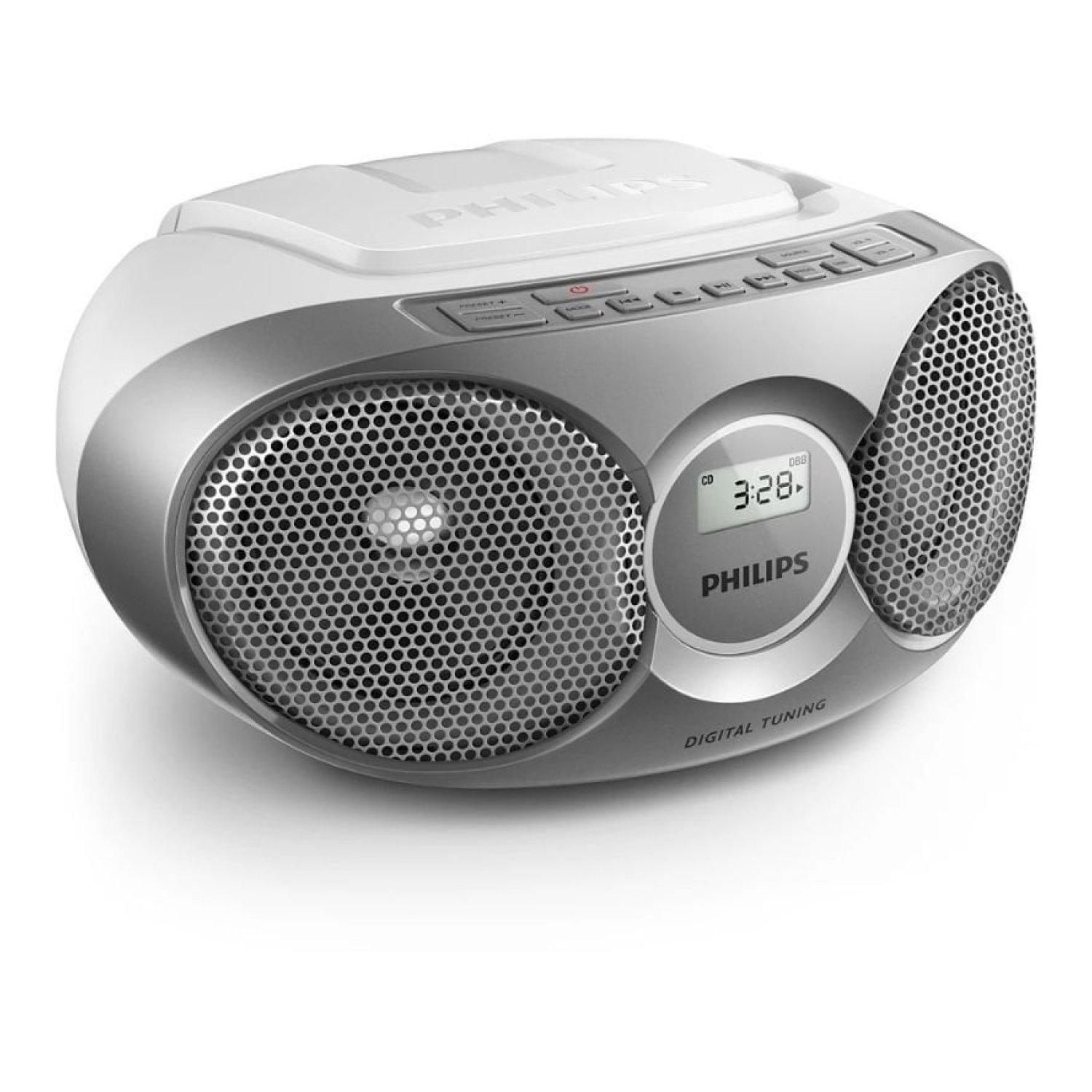Radio CD Philips AZ215S/ 3W RMS/ con Cable/ Plata