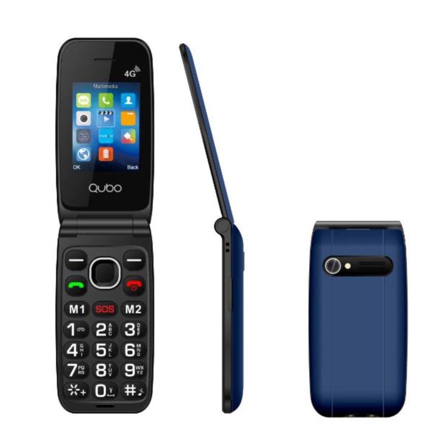 Teléfono Móvil Qubo NEONW-BL 4G para Personas Mayores/ Azul
