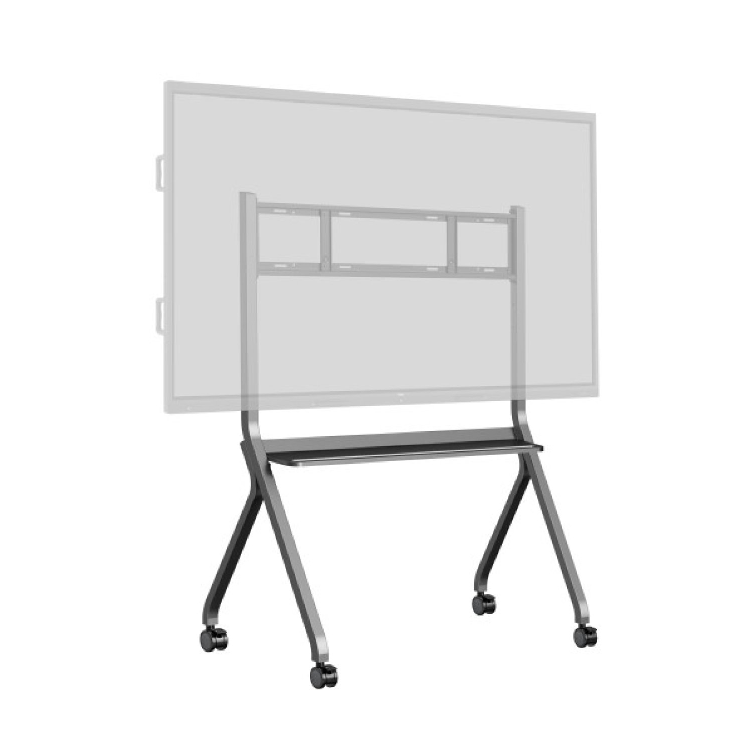 IIYAMA MOBILE CART ON WHEELS, MAX. LOAD 100KG, SUITABLE FOR 55~86", MAX VESA 800X600 COLOR SILVER METALIC (MD-CART02-S1)