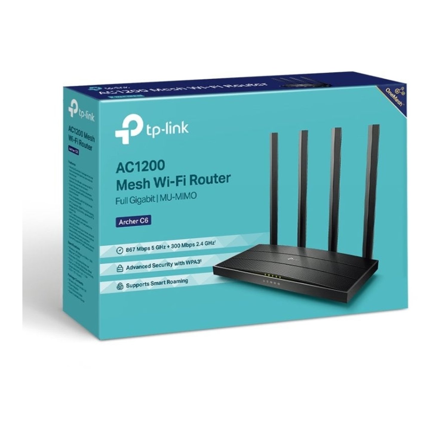 Router Inalámbrico TP-Link Archer C6 1200Mbps/ 2.4GHz 5GHz/ 4 Antenas/ WiFi 802.11ac/n/a - b/g/n