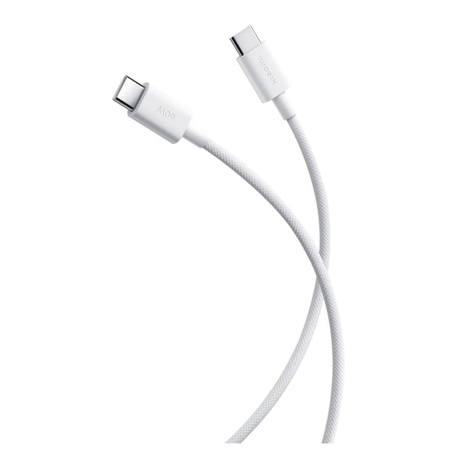 Cable USB 2.0 Tipo-C 3A Xiaomi Braided/ USB Tipo-C Macho - USB Tipo-C Macho/ Hasta 60W/ 480Mbps/ 1m/ Blanco