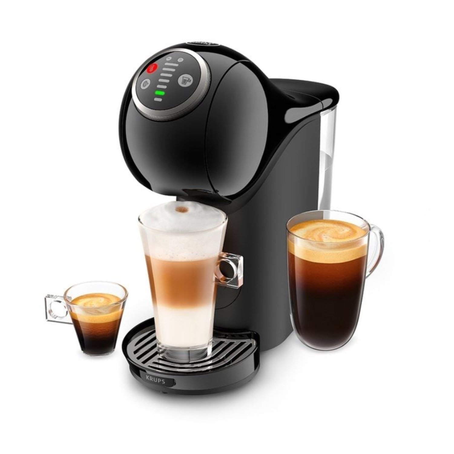 Cafetera de Cápsulas Krups Genio S Plus/ Negra