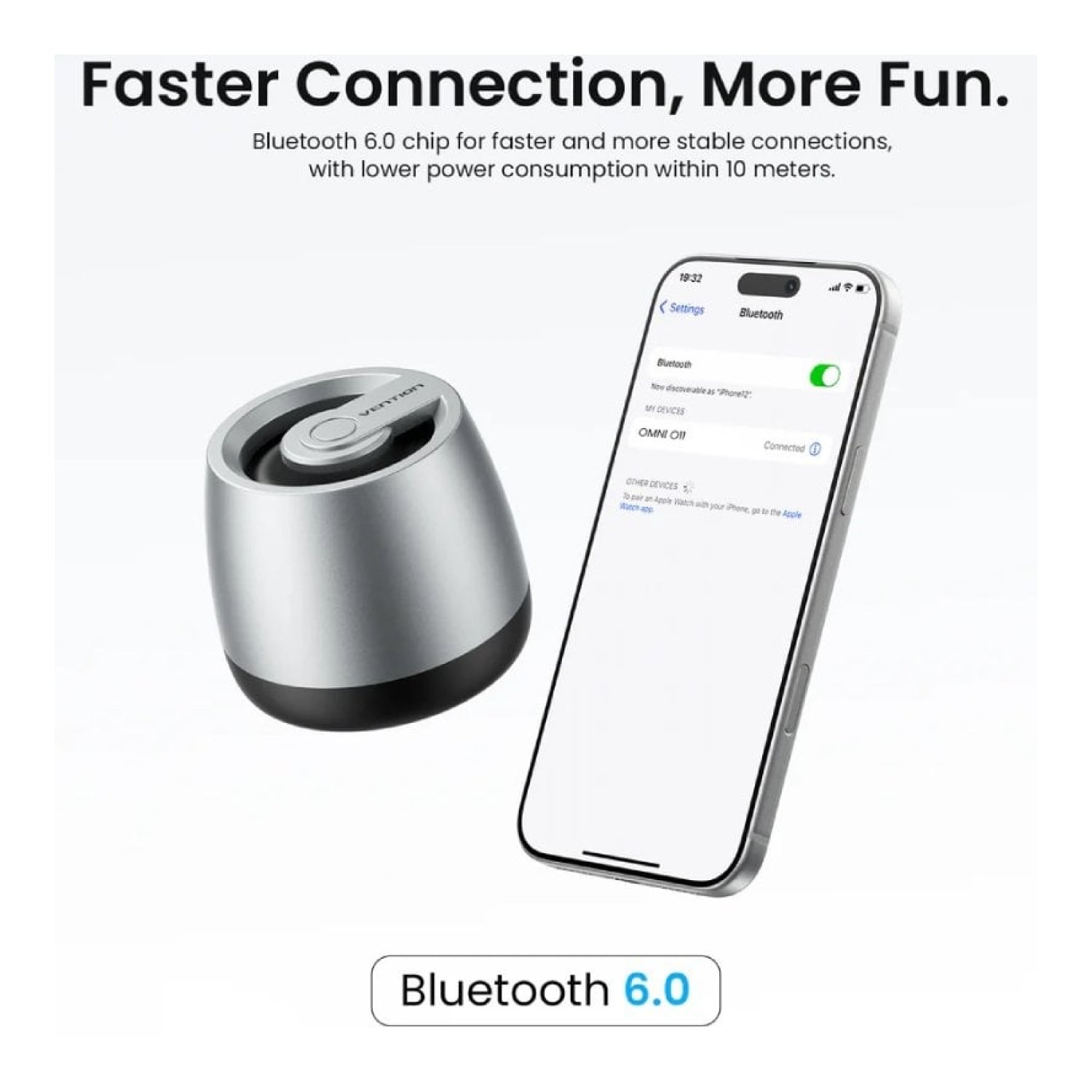 Altavoz con Bluetooth Vention Omni O11 NDCI0/ 5W/ 1.0/ Plata