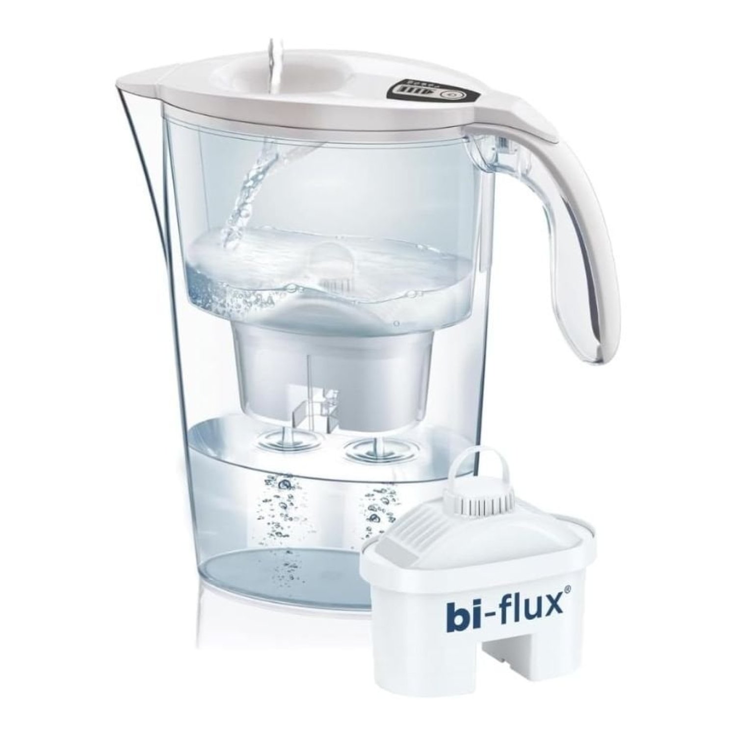 Pack Jarra Filtrante Laica Stream/ 2.3L/ Blanca/ Jarra + 1 Filtro BI-FLUX
