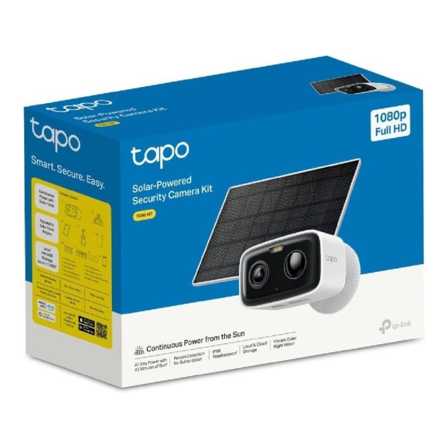 Cámaras de Videovigilancia TP-Link Tapo TC80 KIT/ Visión Nocturna/ Control desde APP/ Incluye Panel Solar