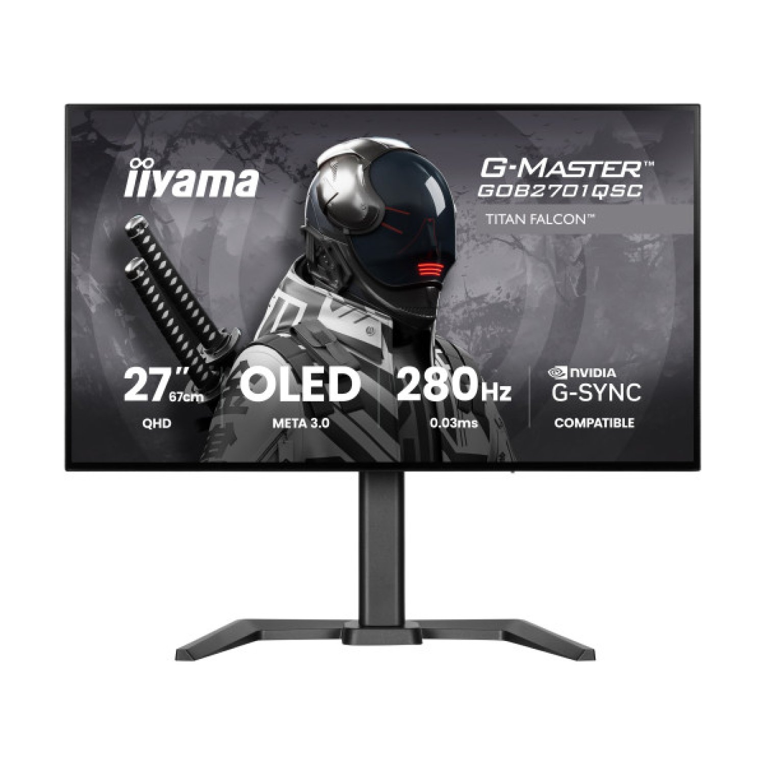 IIYAMA MONITOR 27" META3 OLED 4TH GENERATION, 2560 X 1440 280HZ, HDMI X2, DISPLAYPORT X1, USB-C X1
