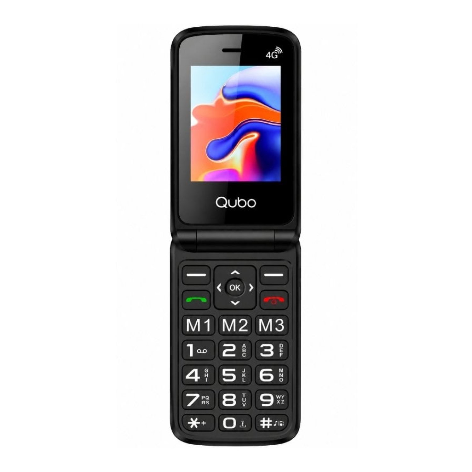 Teléfono Móvil Qubo X-247RDC 4G para Personas Mayores/ Rojo