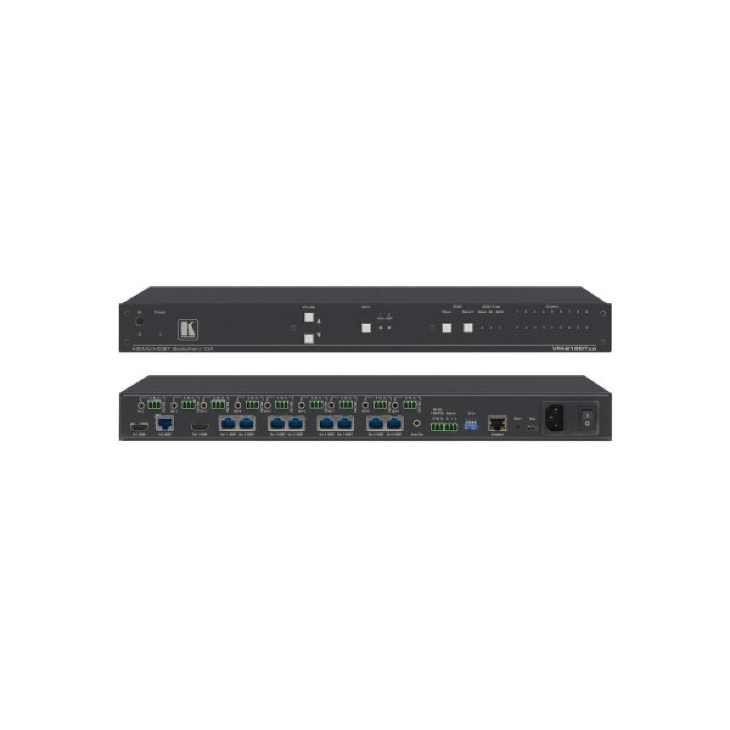 KRAMER VM-218DTXR 2X1:8 4K UHD HDMI AND HDBASET DISTRIBUTION AMPLIFIER (10-80432030)