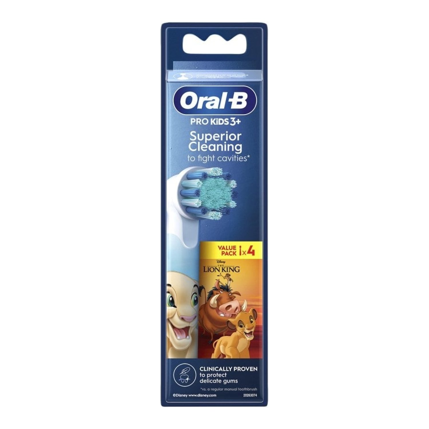 Cabezal de Recambio Braun para cepillo Braun Oral-B Pro Kids 3+ Rey Leon/ Pack 4 uds
