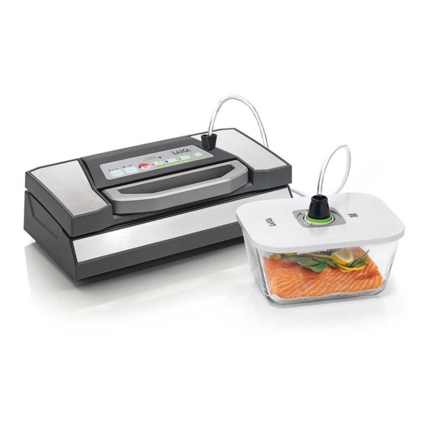 Recipiente de Cristal Laica VT33070/ con Funcion al Vacio/ Capacidad 2.7L