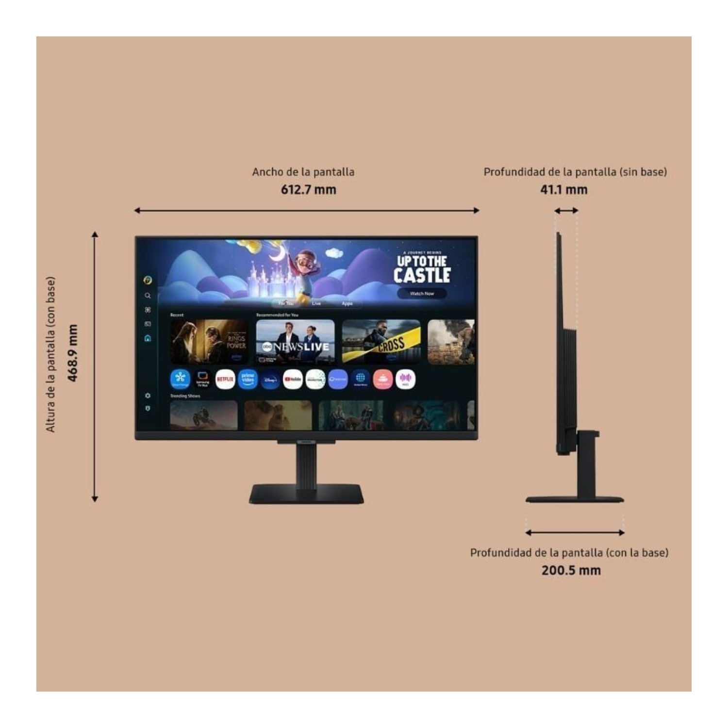 Smart Monitor Samsung M5 S27FM500EU 27"/ Full HD/ Multimedia/ Smart TV/ Negro