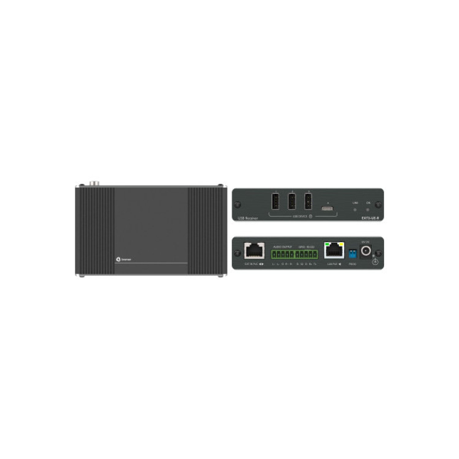 Kramer Electronics EXT3-UE-R Receptor de red Negro 100 Mbit/s