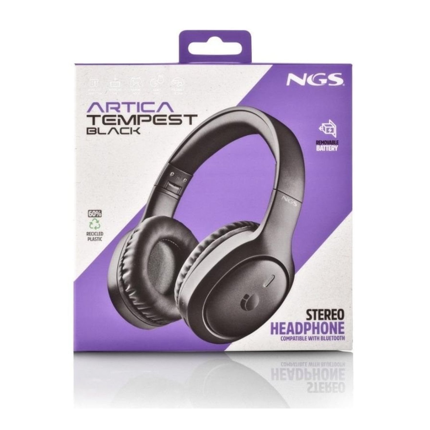 Auriculares Inalámbricos NGS Artica Tempest/ con Micrófono/ Bluetooth/ Negros