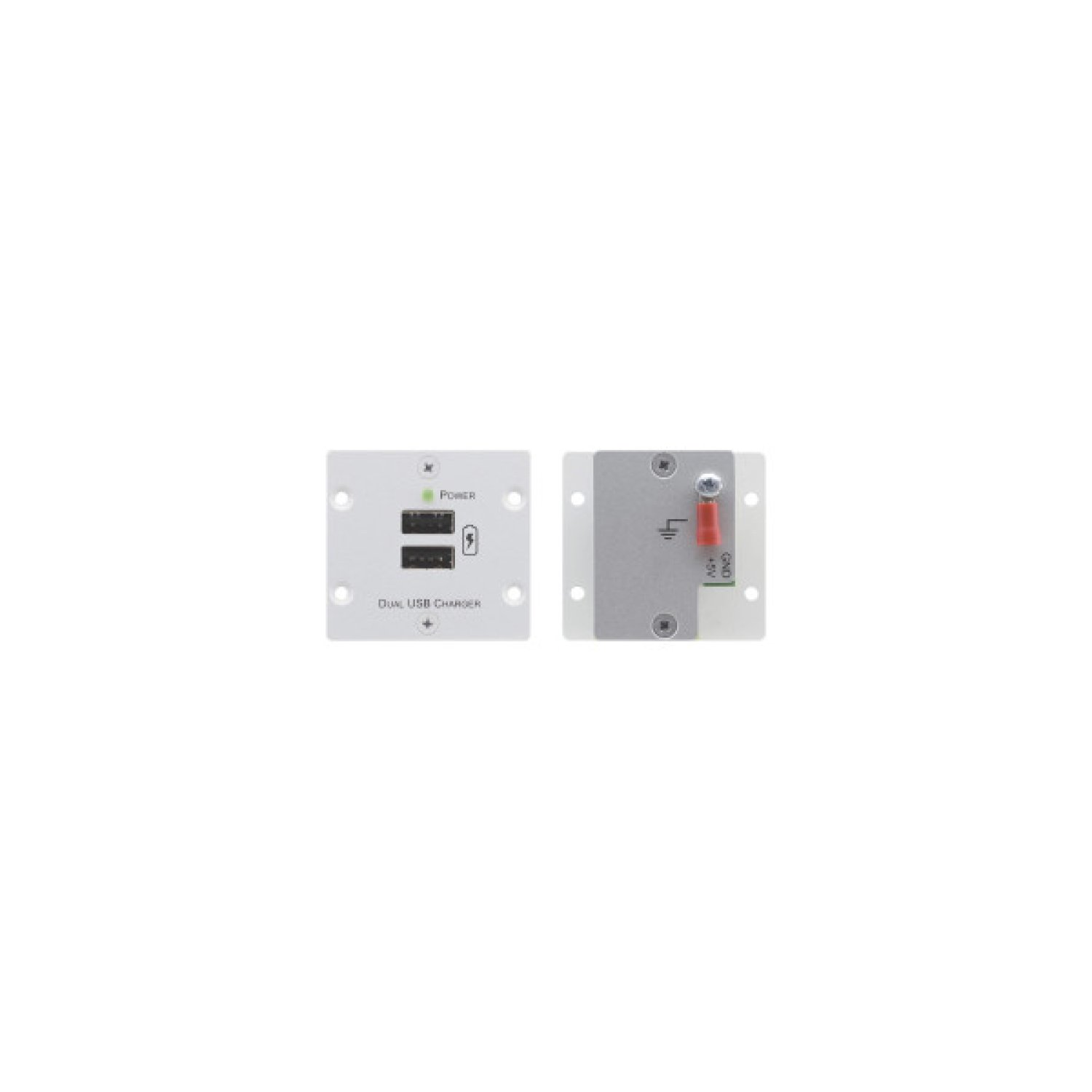 Kramer Electronics W-2UC(G) placa de pared y cubierta de interruptor Gris