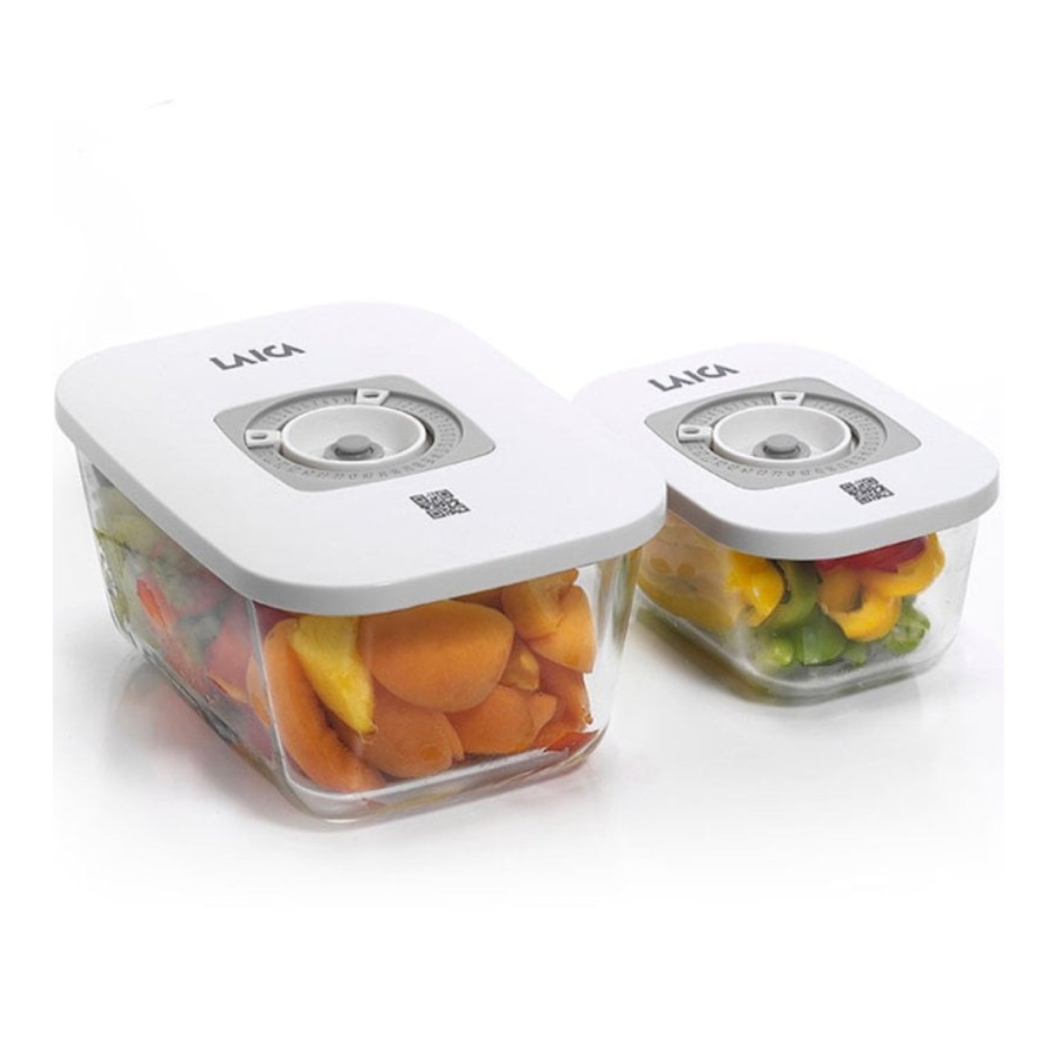 Pack de 2 Recipientes de Cristal Laica VT33060/ con Funcion al Vacio/ Capacidad 0.5 - 1.5L