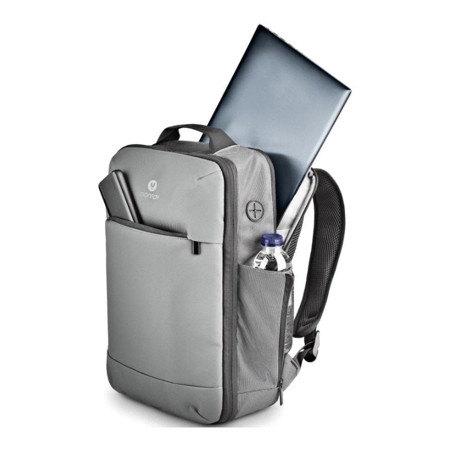 Mochila Expansible NGS Monray Sacks Horizon para Portátiles hasta 14"/ Impermeable/ Gris