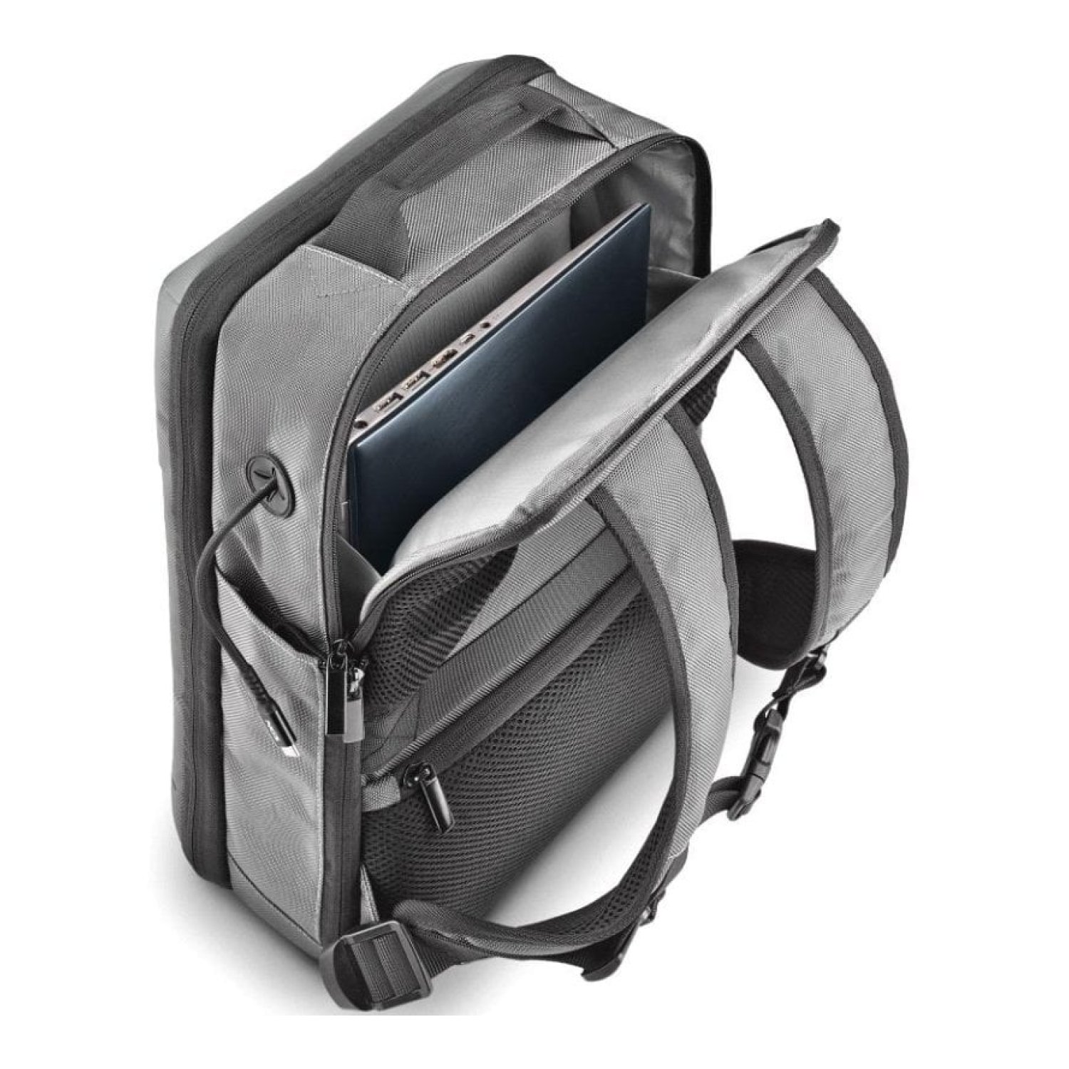 Mochila Expansible NGS Monray Sacks Horizon para Portátiles hasta 14"/ Impermeable/ Gris