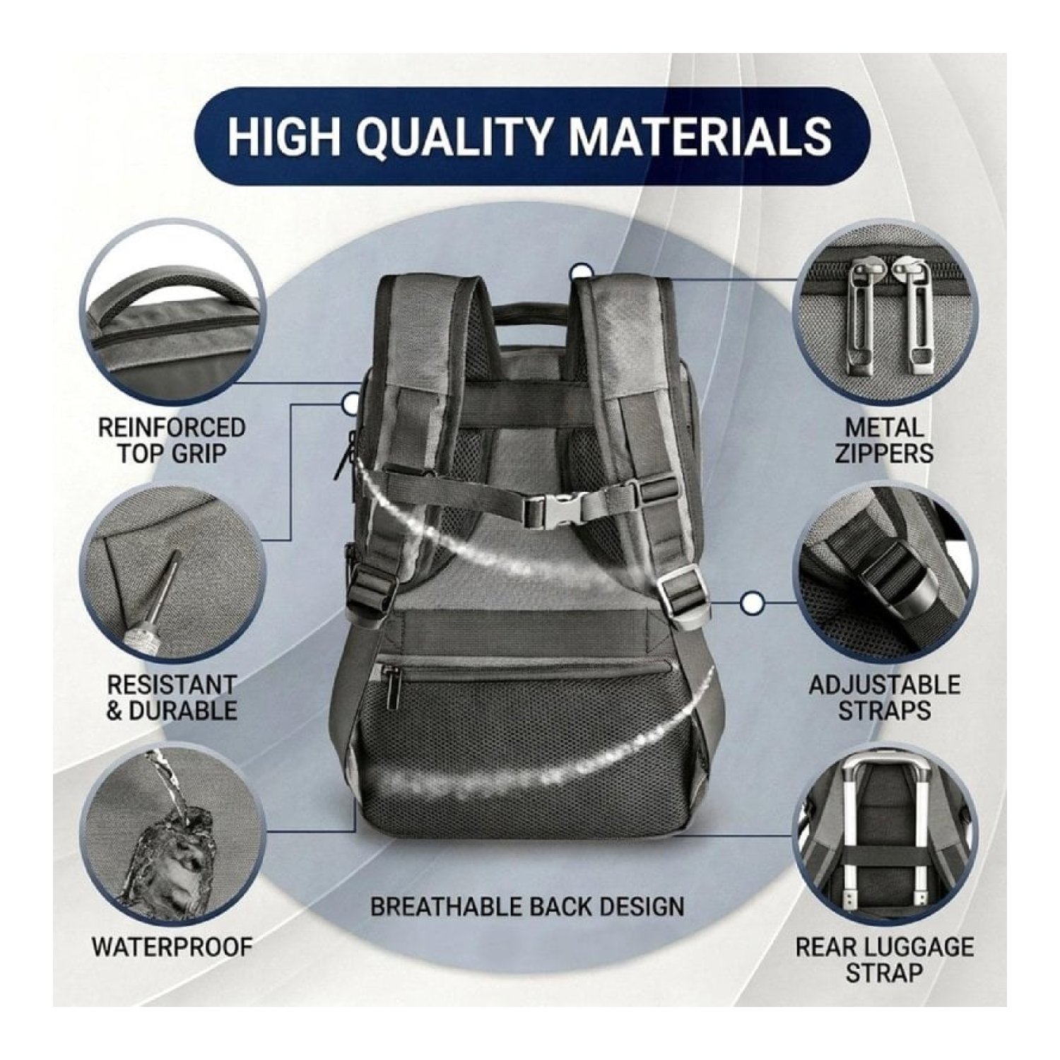 Mochila Expansible NGS Monray Sacks Horizon para Portátiles hasta 14"/ Impermeable/ Gris