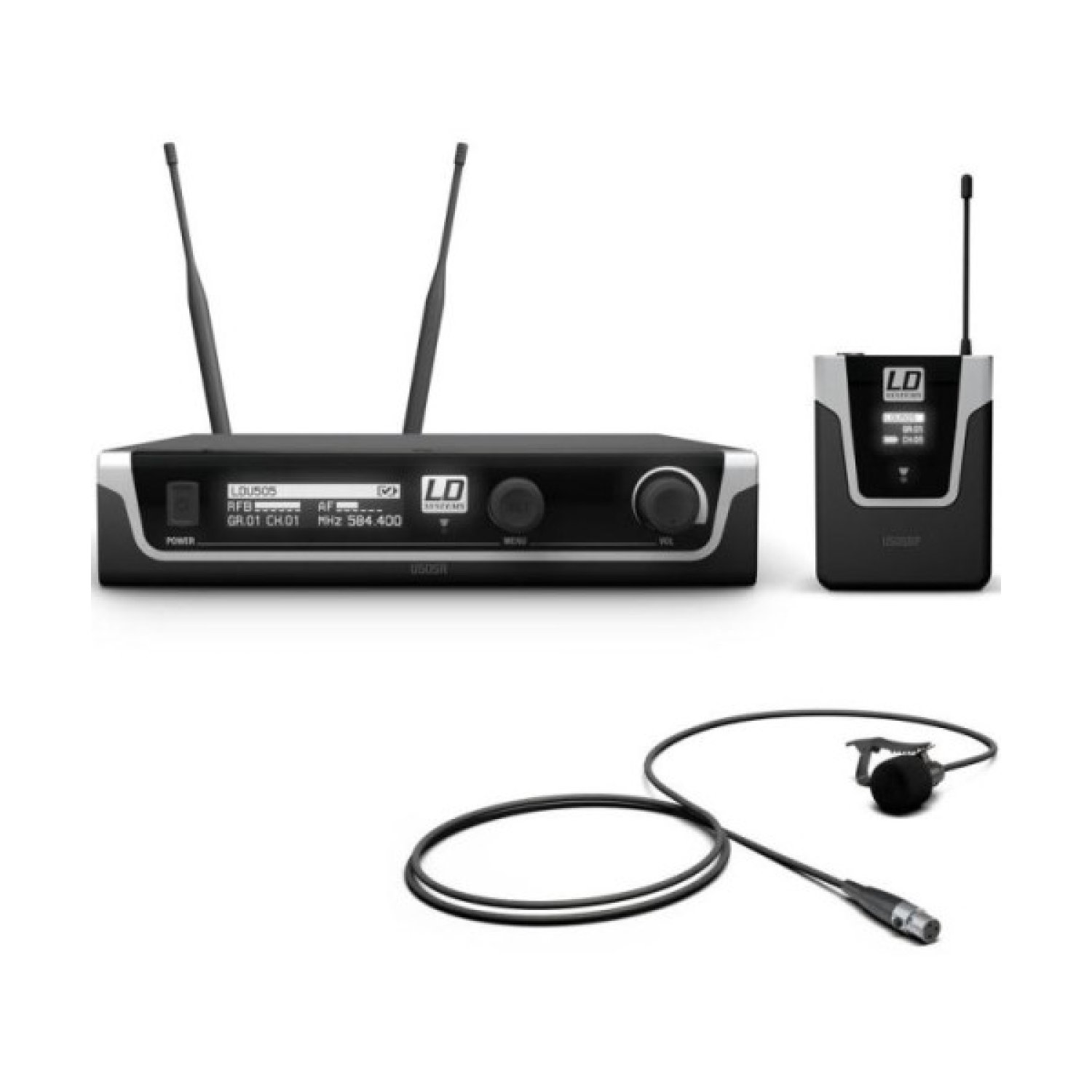 LD SYSTEMS SOUND SERIE U500 (LDU505BPL) SISTEMA INALAMBRICO CON PETANCA Y MICROFONO LAVALIER- 584 – 608 MHz