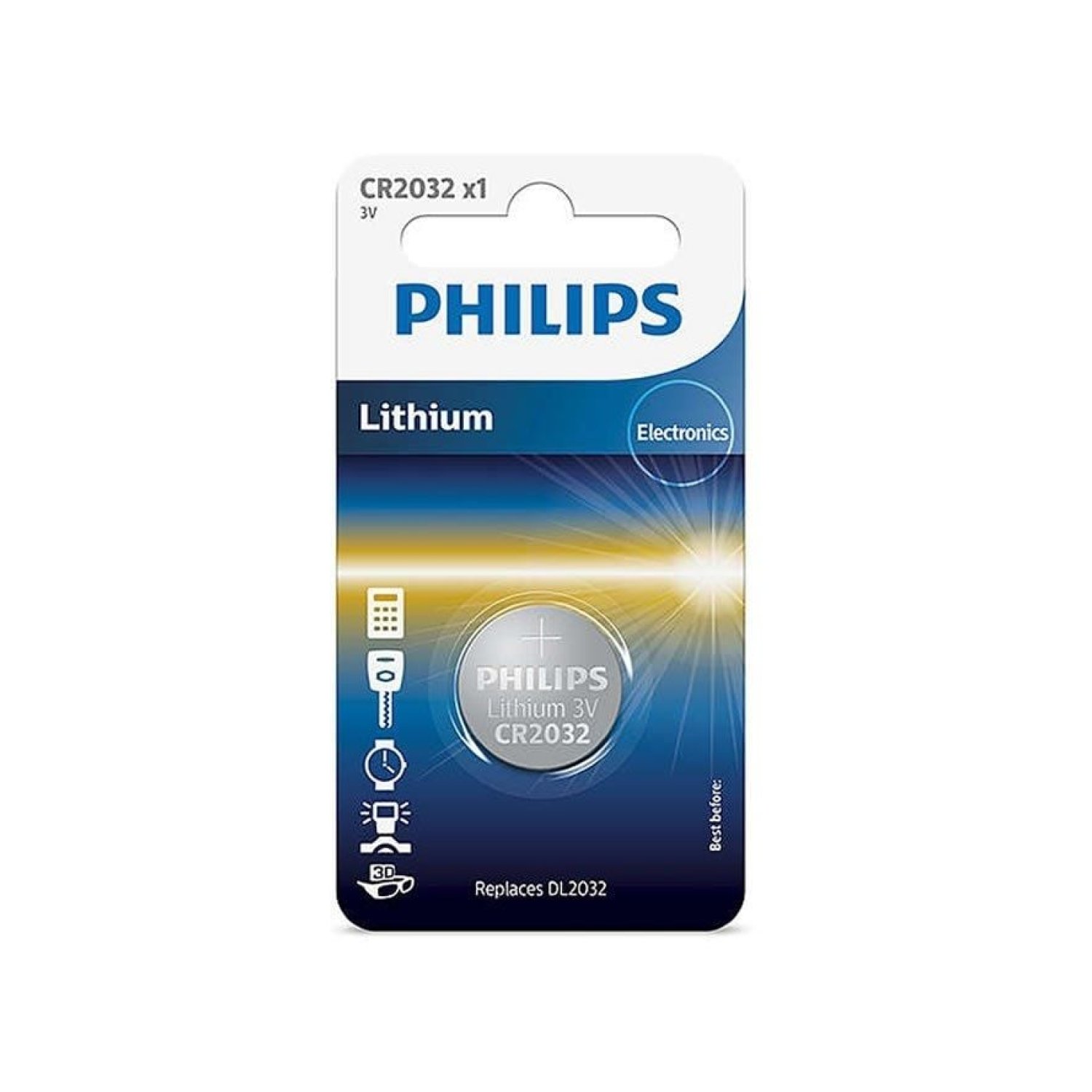 Pila de Botón Philips CR2032/ 3V