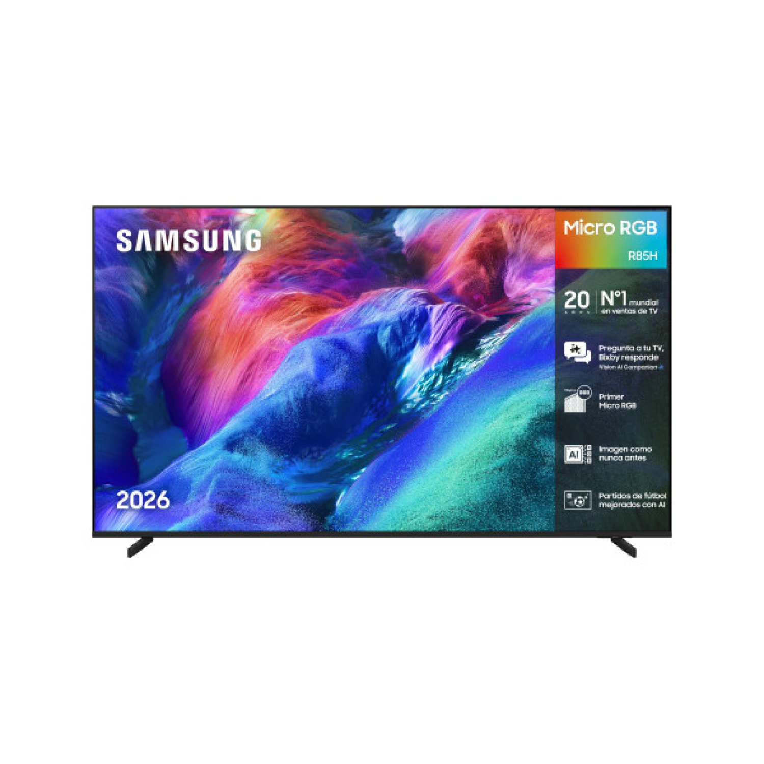 TV SAMSUNG 100" 4K UHD, MICRO RGB ULTRA, MICRO RGB AI ENGINE, HDR10+, MICRO RGB HDR+, 50–144 HZ VRR, 100% COLOR VOLUME RGB PURO, MICRO RGB PRECISION COLOR 100, 4K AI UPSCALING, CONTROL DE LUZ MICRO RGB