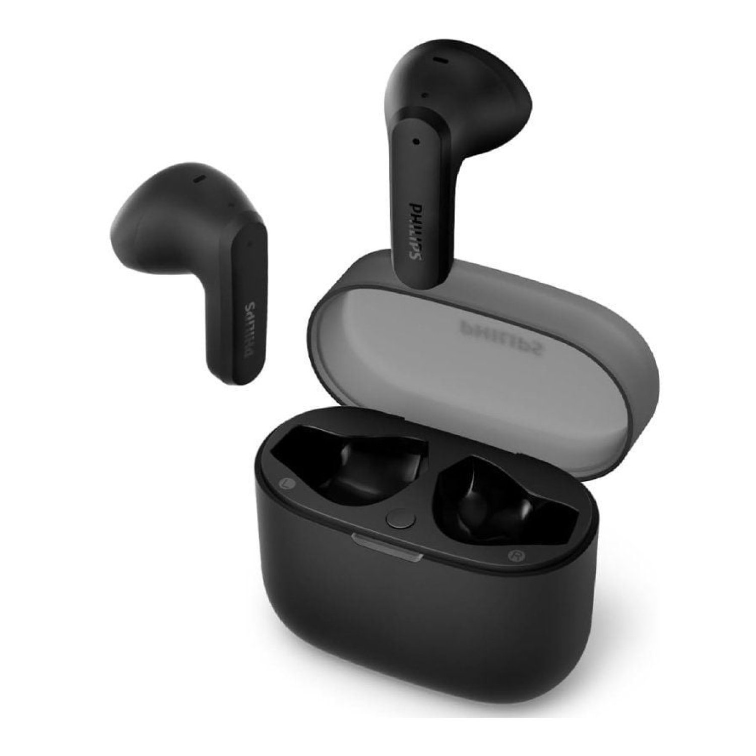 Auriculares Bluetooth Philips TAT2139BK con estuche de carga/ Autonomía 7h/ Negros