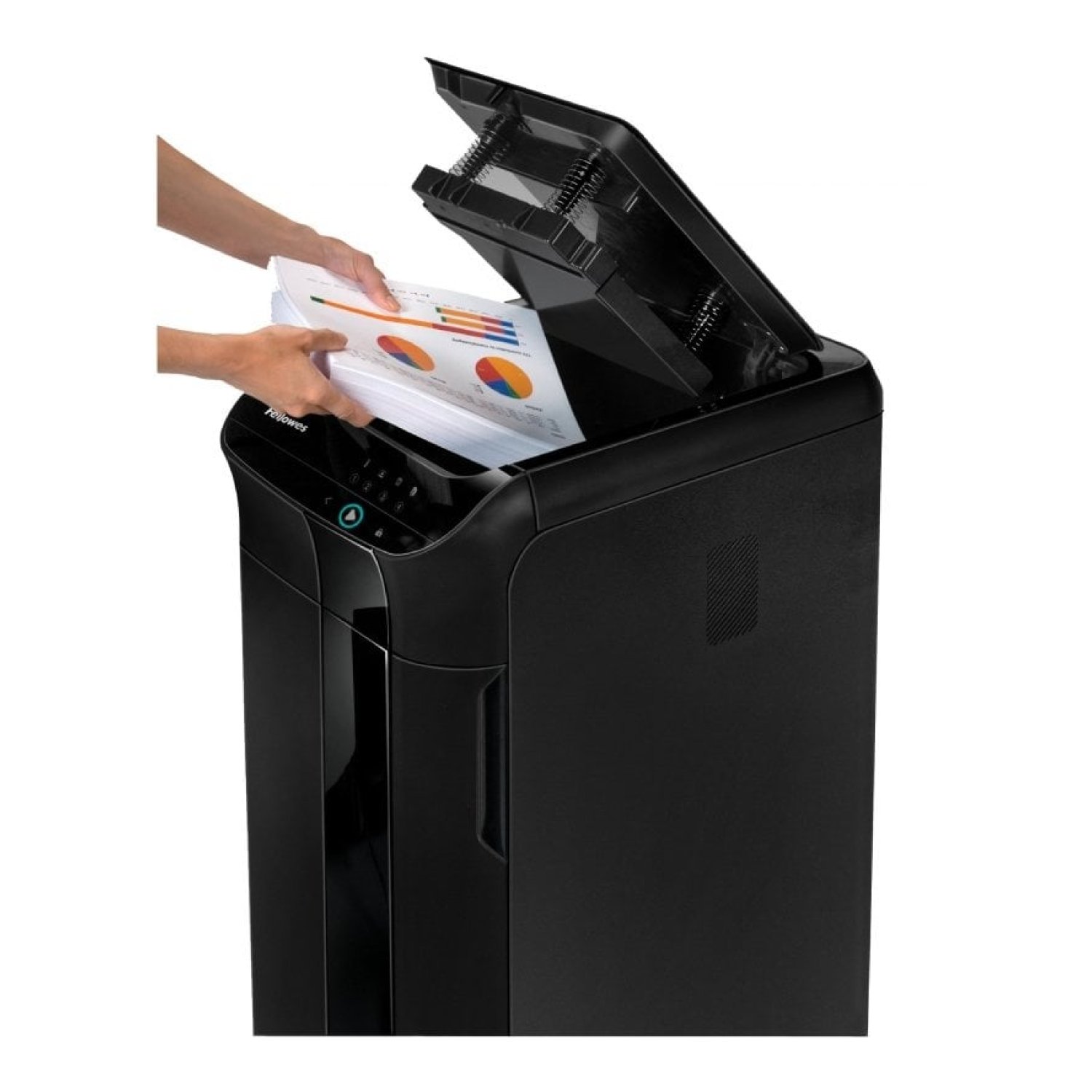 Destructora Fellowes AutoMax 450C/ Corte en Partículas de 4 x 38mm/ Negra