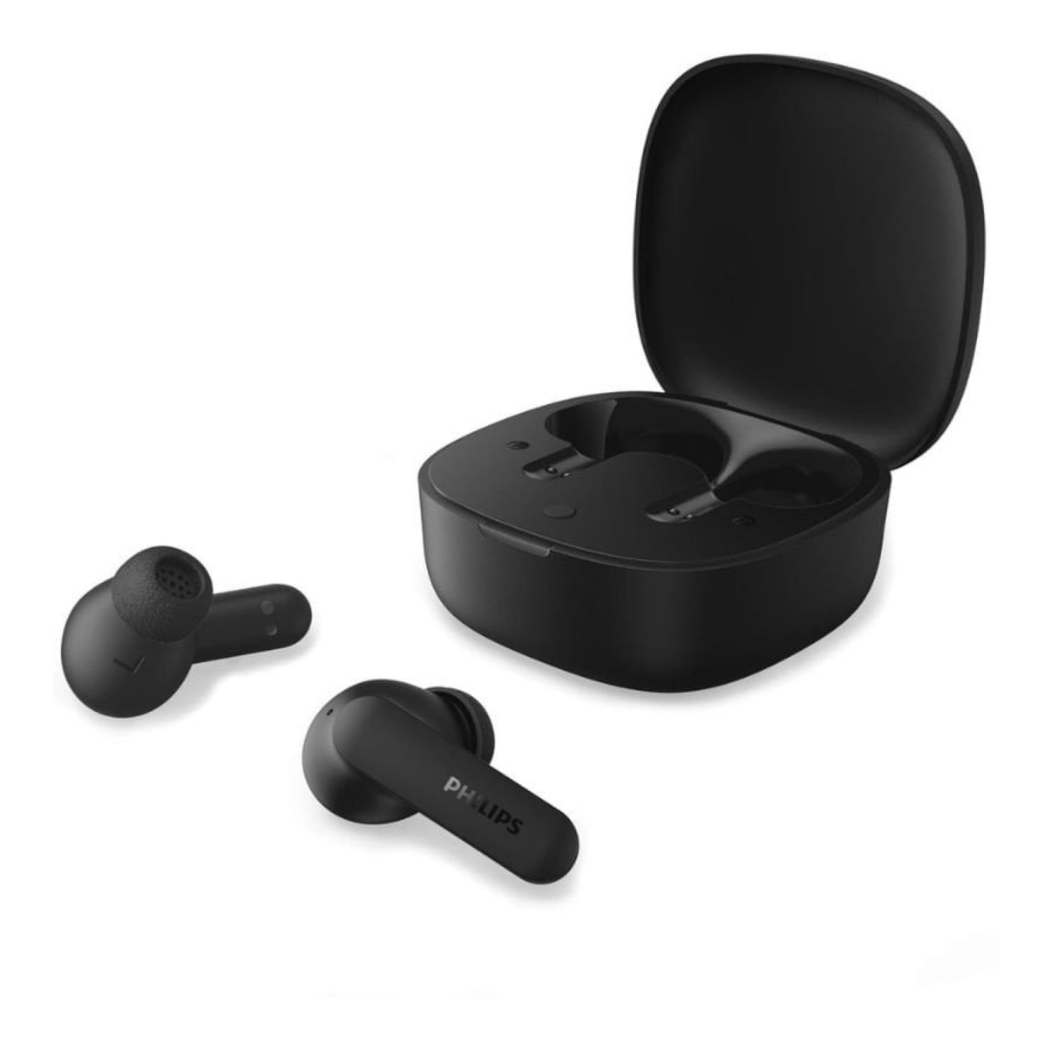 Auriculares Bluetooth Philips TAT2100BK con estuche de carga/ Autonomía 8h/ Negros