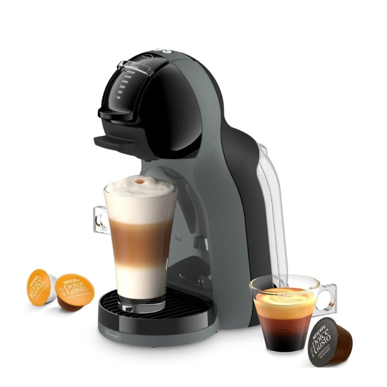 Cafetera de Cápsulas Delongui Mini Me 2/ Negro y Gris