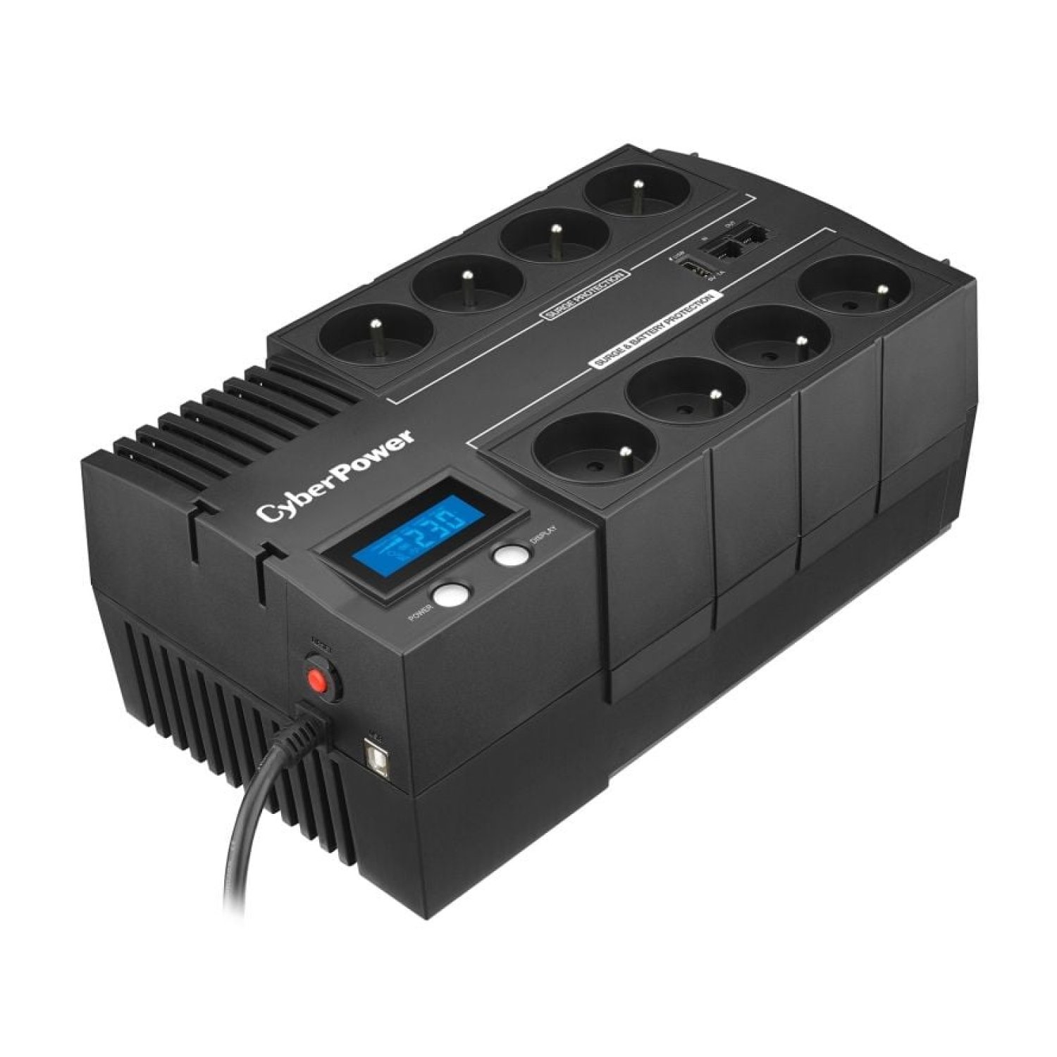 SAI Línea Interactiva Cyberpower BR700ELCD/ 700VA-420W/ 8 Salidas/ Formato Bloque