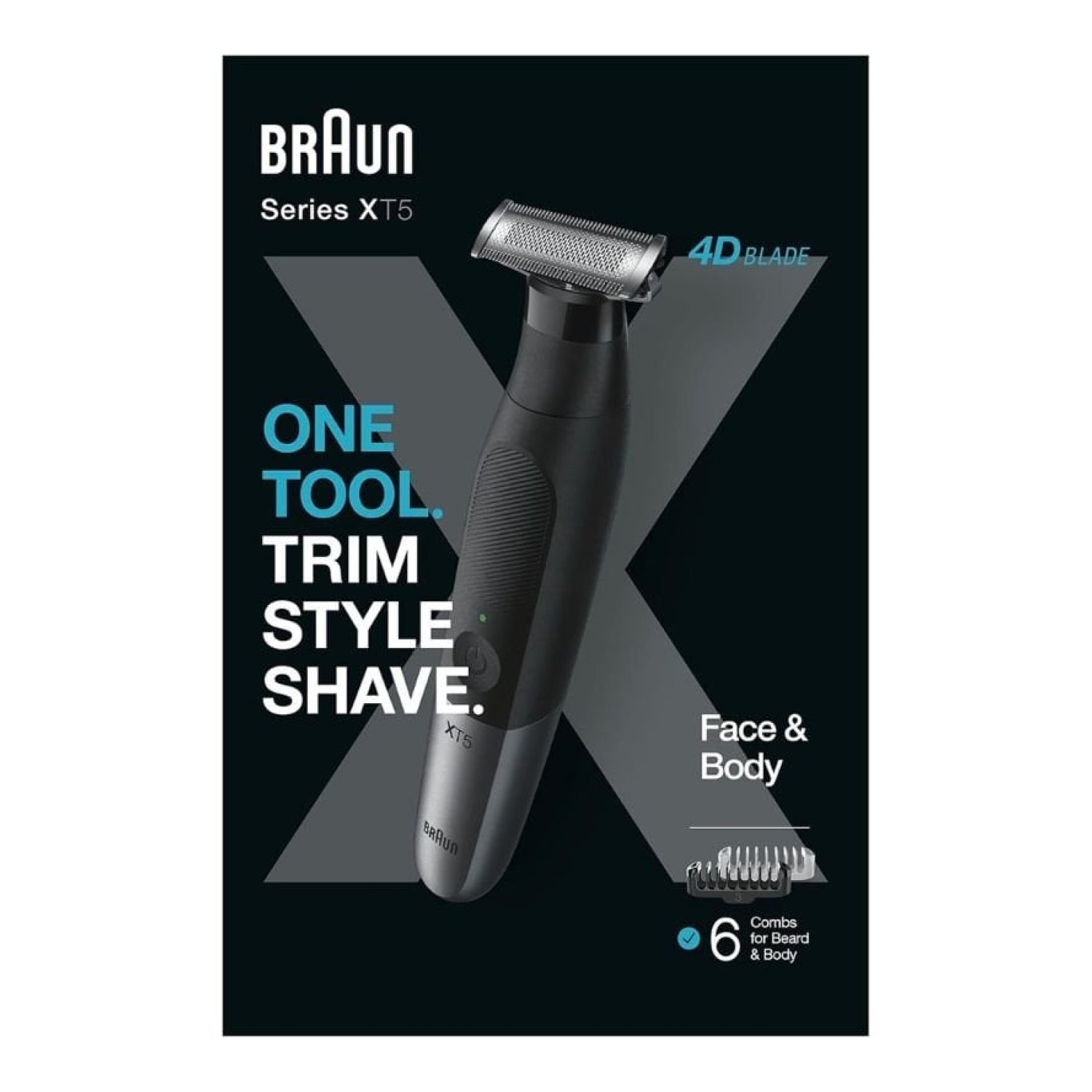 Afeitadora Braun Wet and Dry Serie X XT5200/ con Batería/ 6 Accesorios