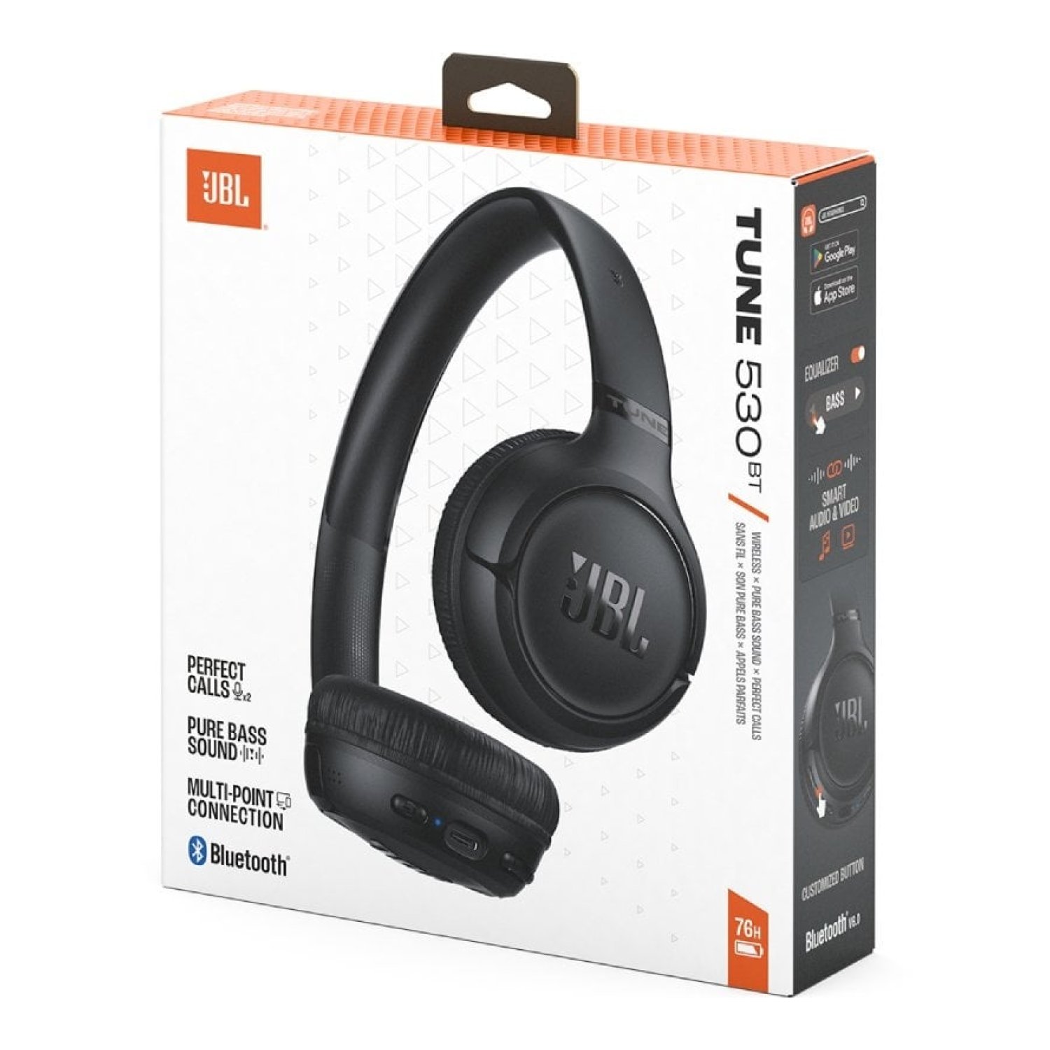 Auriculares Inalámbricos JBL Tune 530BT/ con Micrófono/ Bluetooth/ Negros