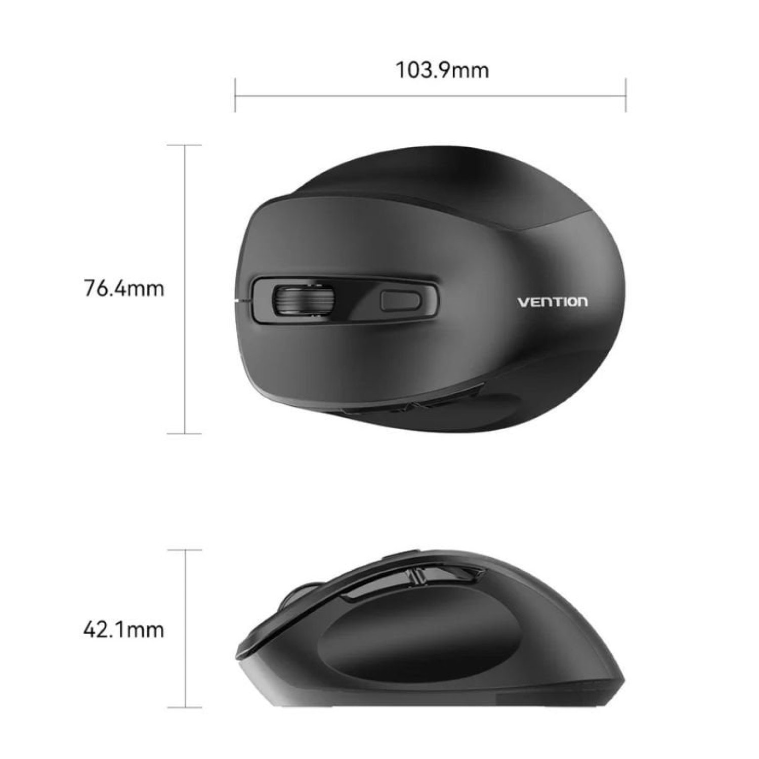 Ratón Ergonómico Inalámbrico Vention KTMB0/ Hasta 4000 DPI