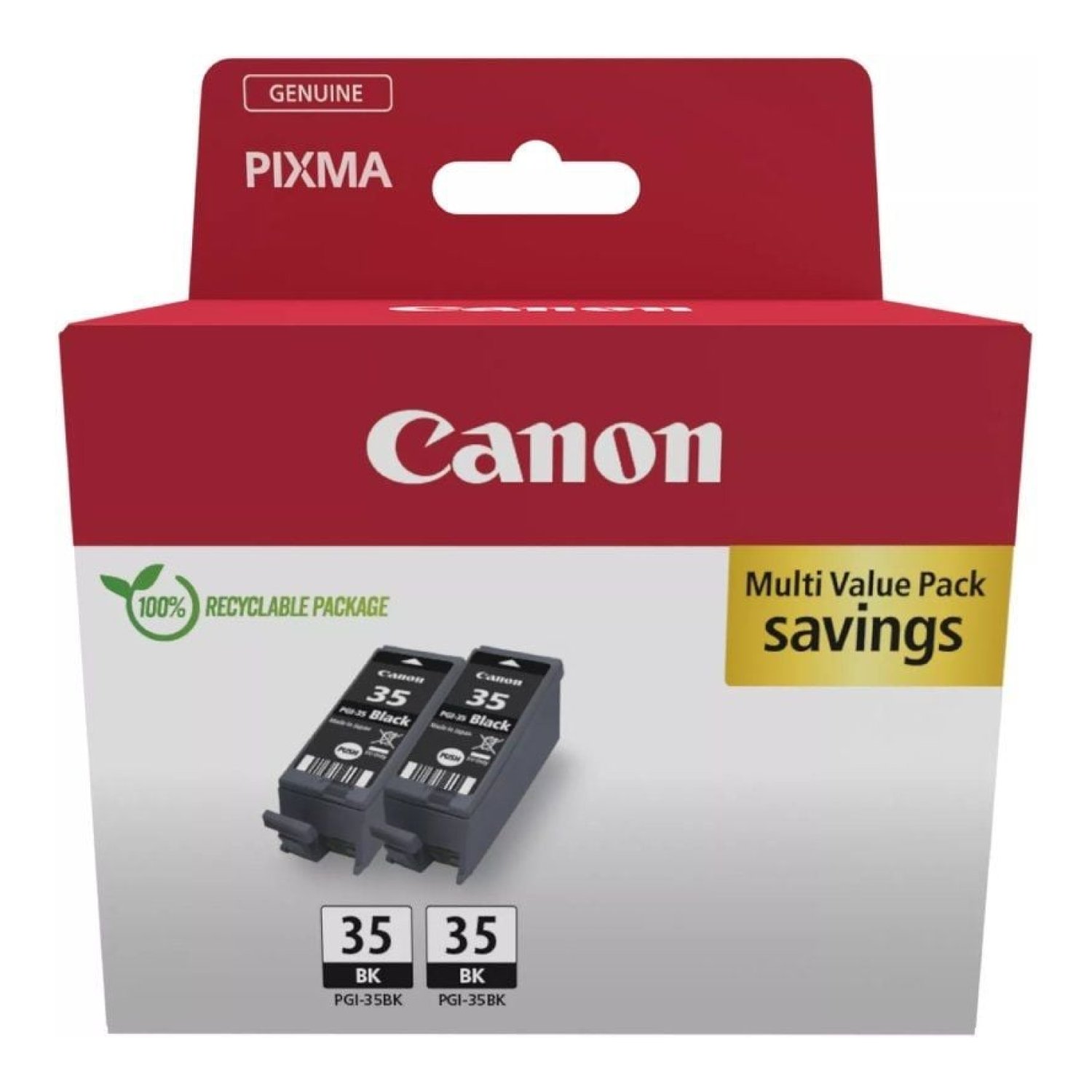 Cartucho de Tinta Original Canon PGI-35BK Multipack/ 2x Negro