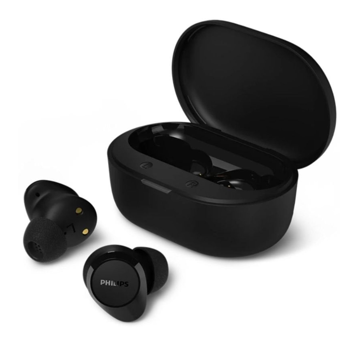 Auriculares Bluetooth Philips TAT1300BK con estuche de carga/ Autonomía 6h/ Negros