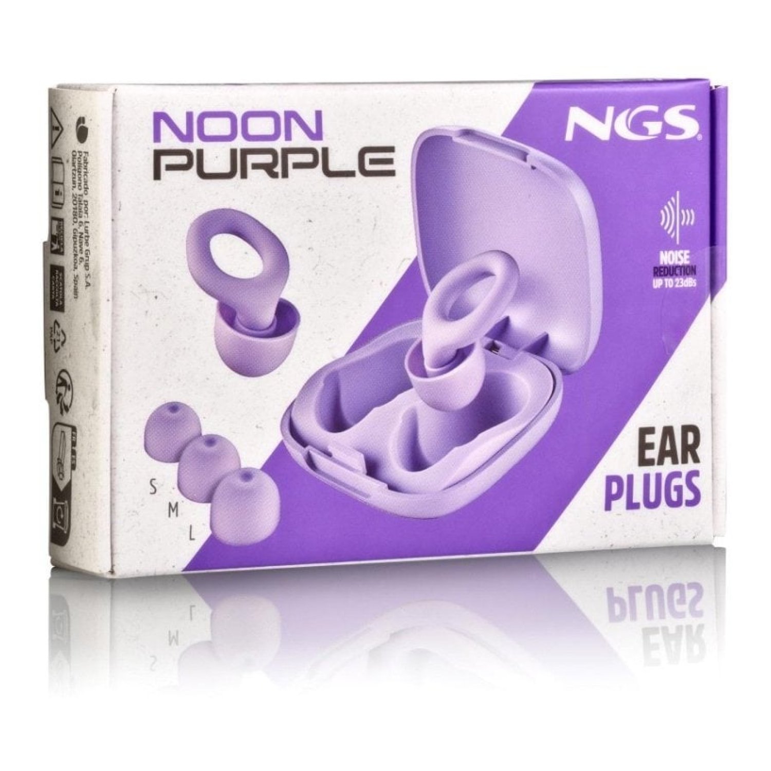 Tapones de oído NGS Noon/ S-M-L/ Púrpura