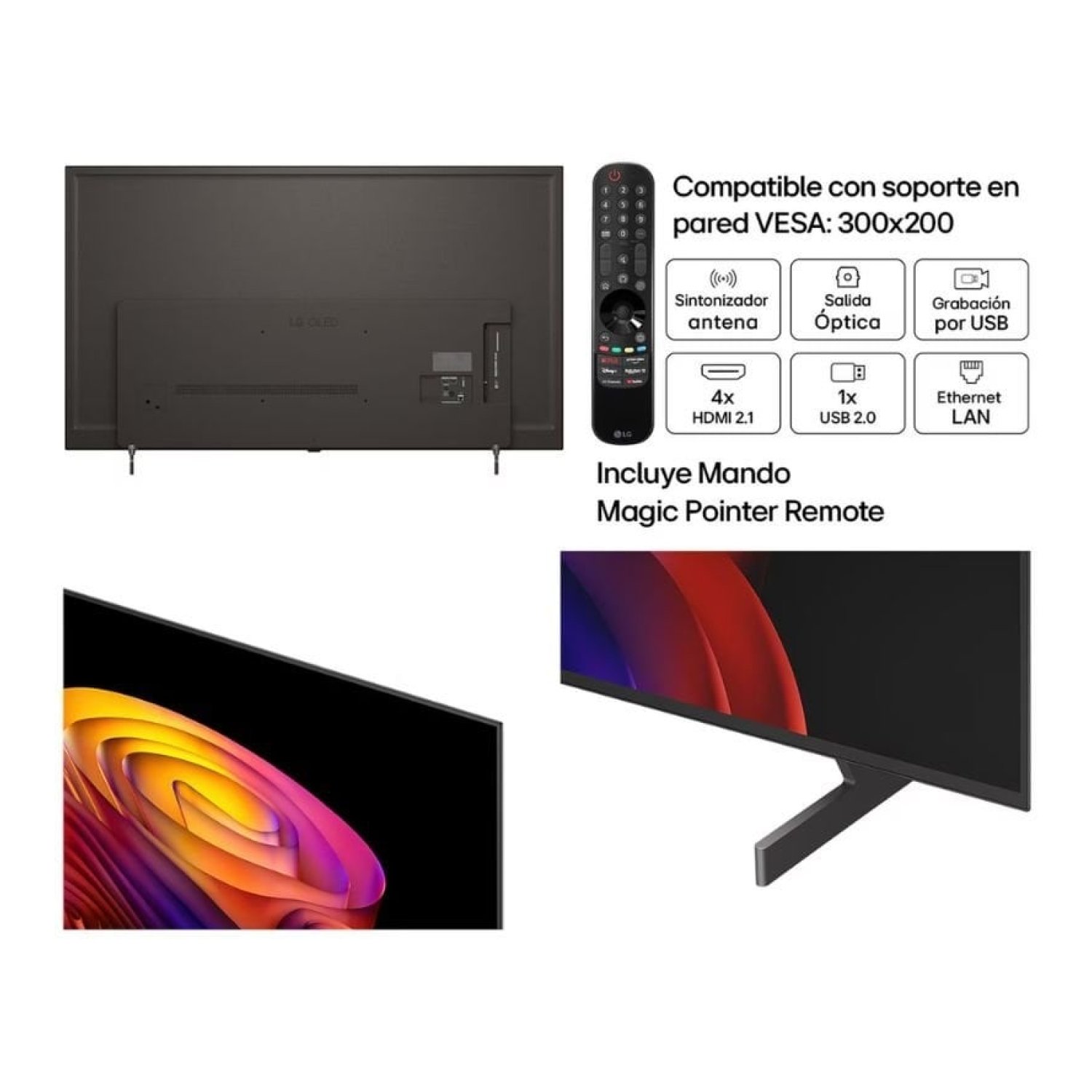 Televisor LG OLED AI B6 OLED65B6ELC 65"/ Ultra HD 4K/ Smart TV/ WiFi