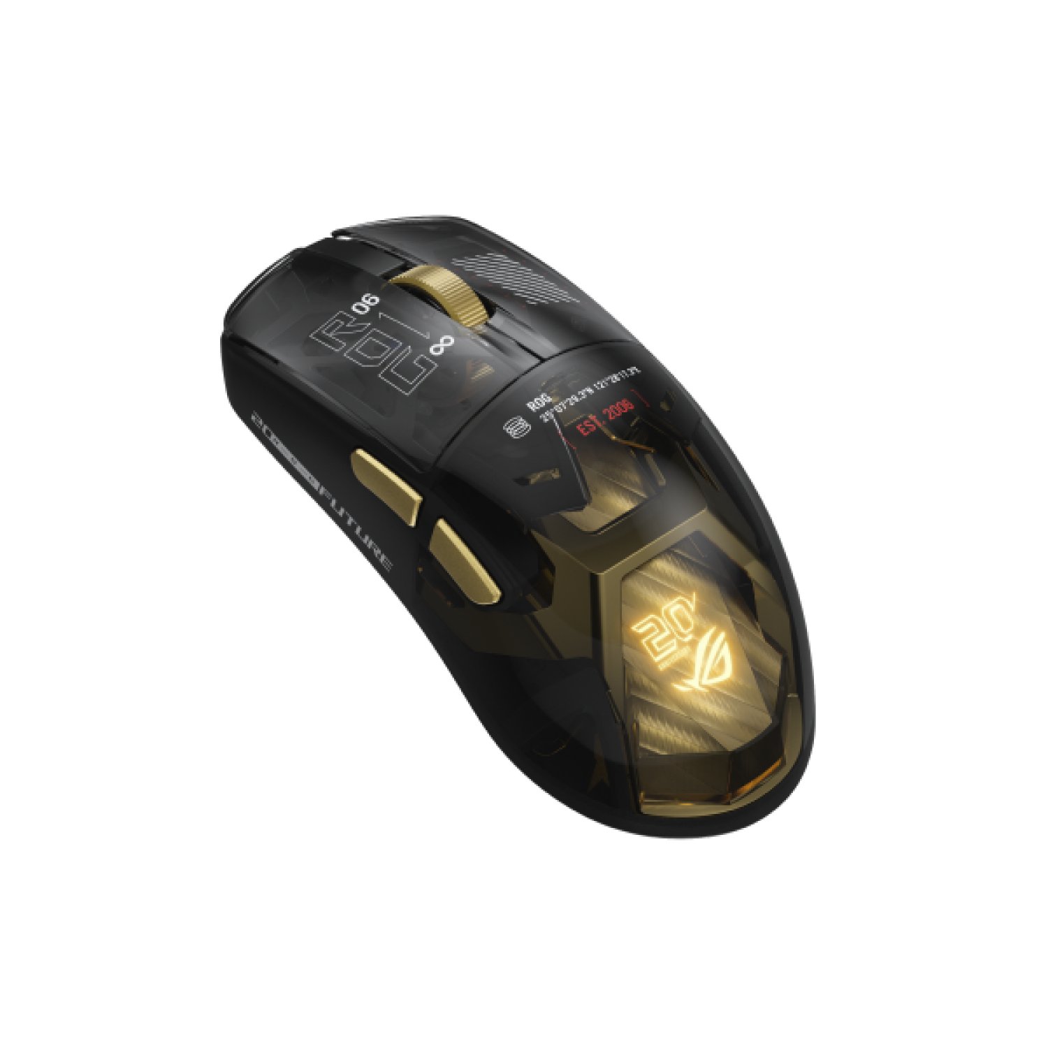 ASUS ROG Harpe II Extreme Edition 20 Gaming Mouse ratón Juego mano derecha RF Wireless + Bluetooth + USB Type-A Óptico 65000 DPI